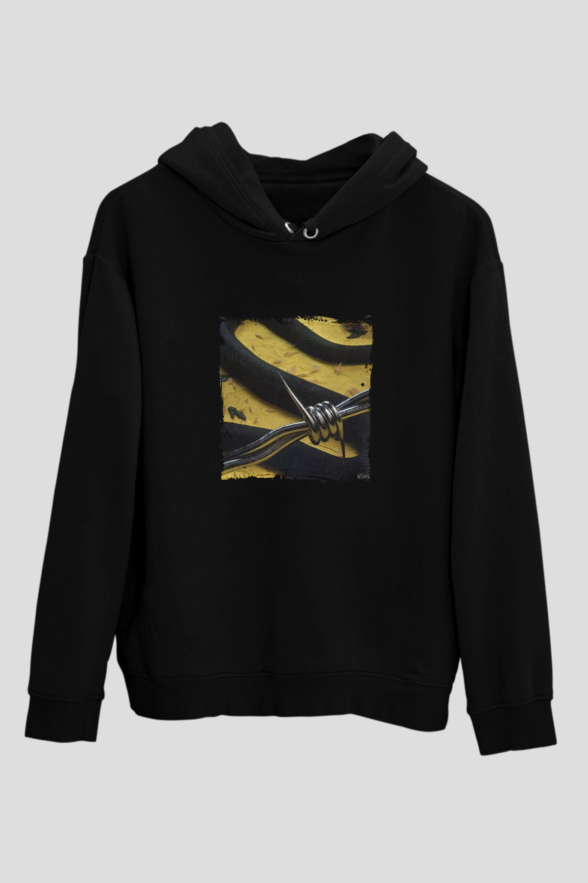 Post Malone Baskılı Unisex Siyah Hoodie