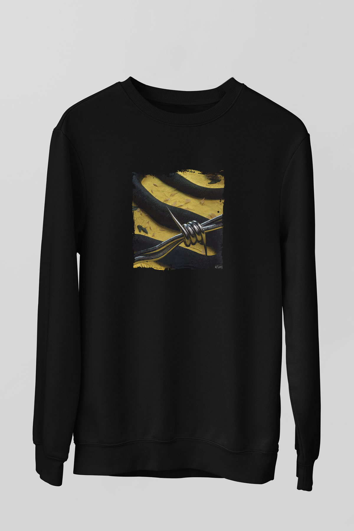 Post Malone Baskılı Unisex Siyah Sweatshirt