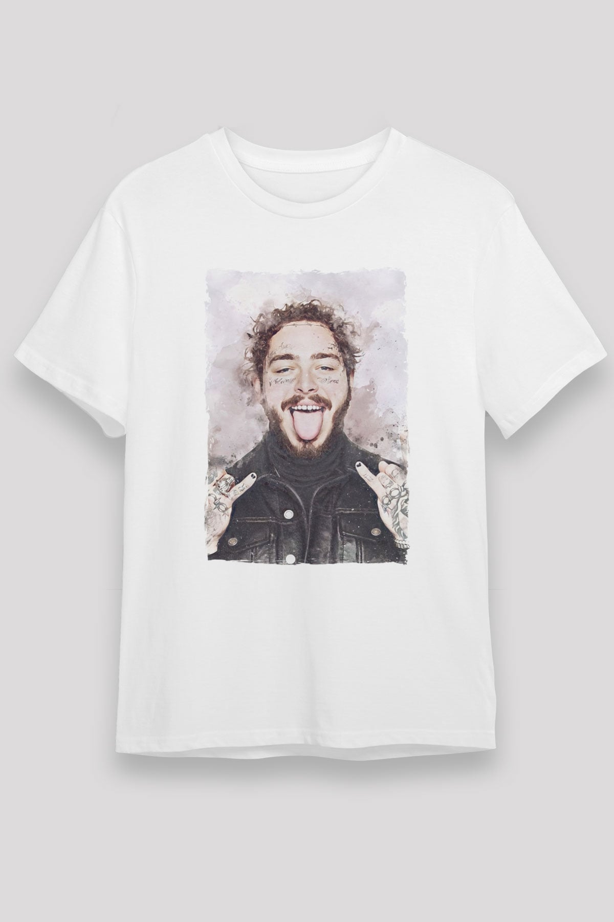 Post Malone Beyaz Unisex Tişört T-Shirt - TişörtFabrikası