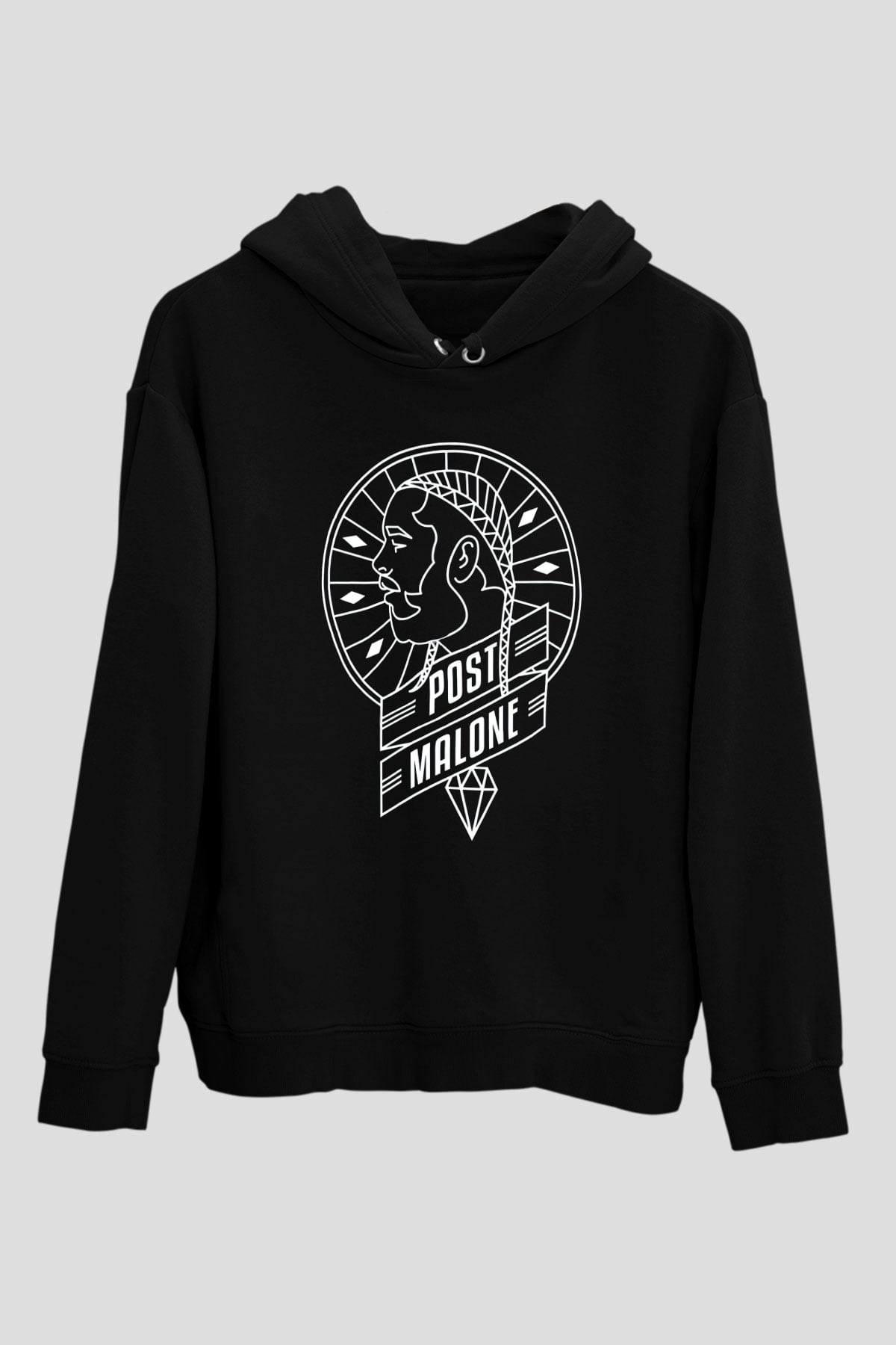 Post Malone Siyah Unisex Hoodie