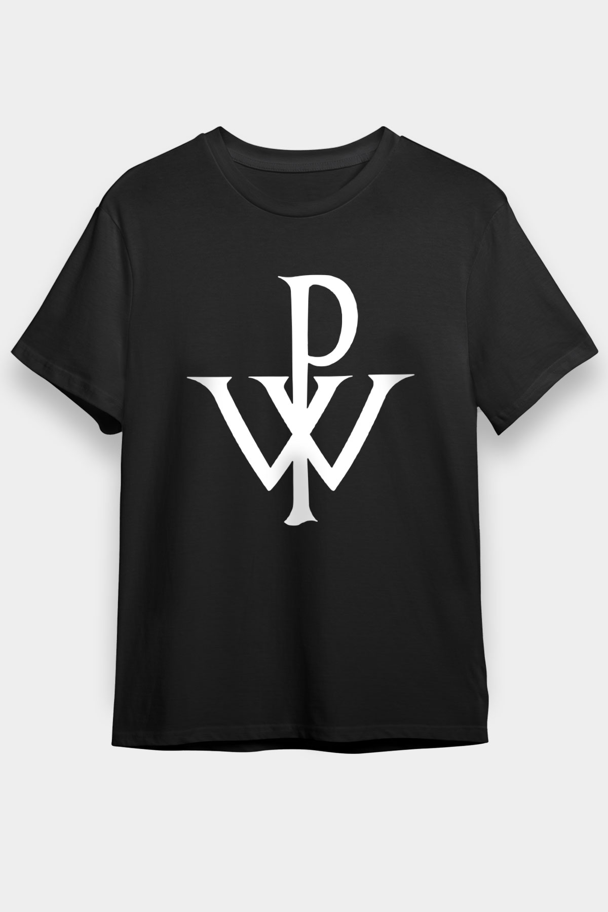 Powerwolf Baskılı Unisex Siyah Tişört - Tshirt