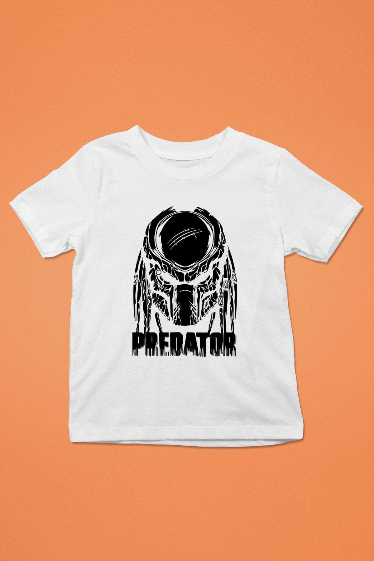 Predator Baskılı Beyaz Unisex Çocuk Tişört