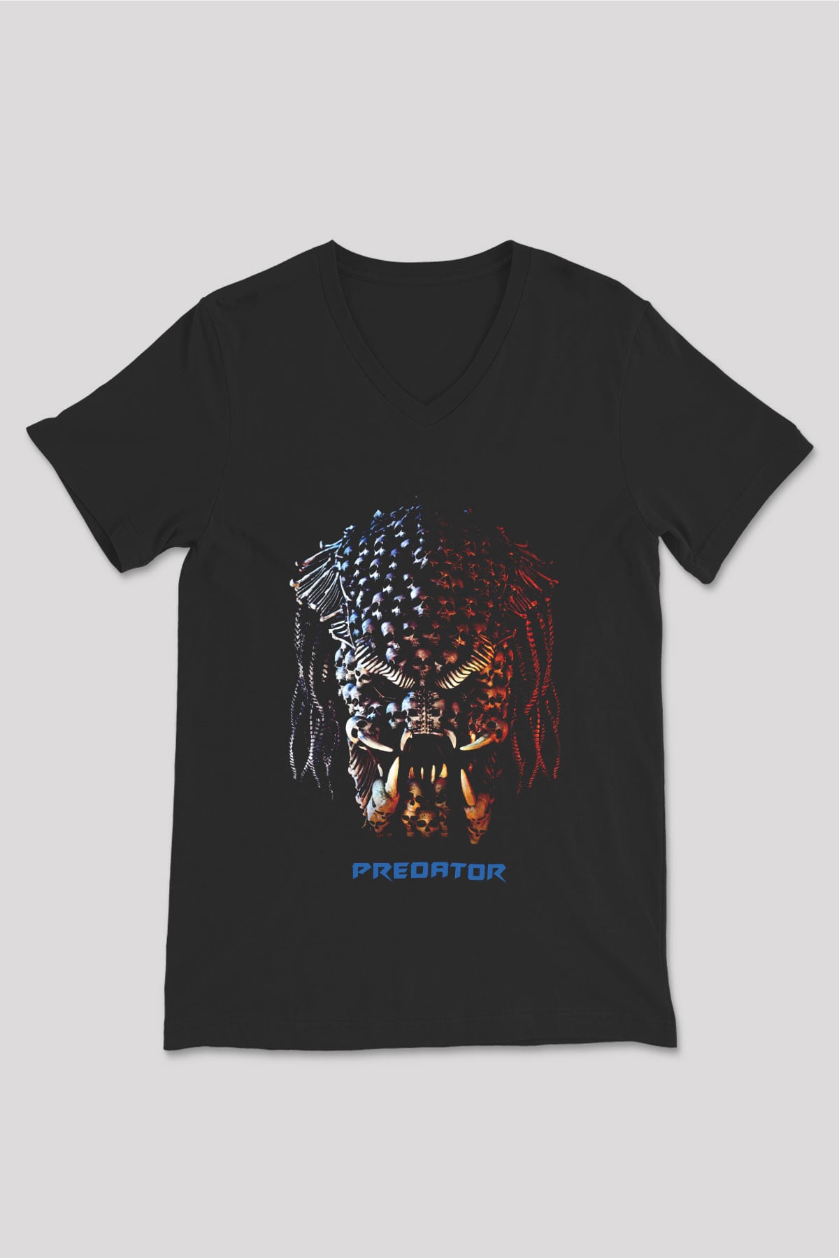 Predator Siyah Unisex V Yaka Tişört