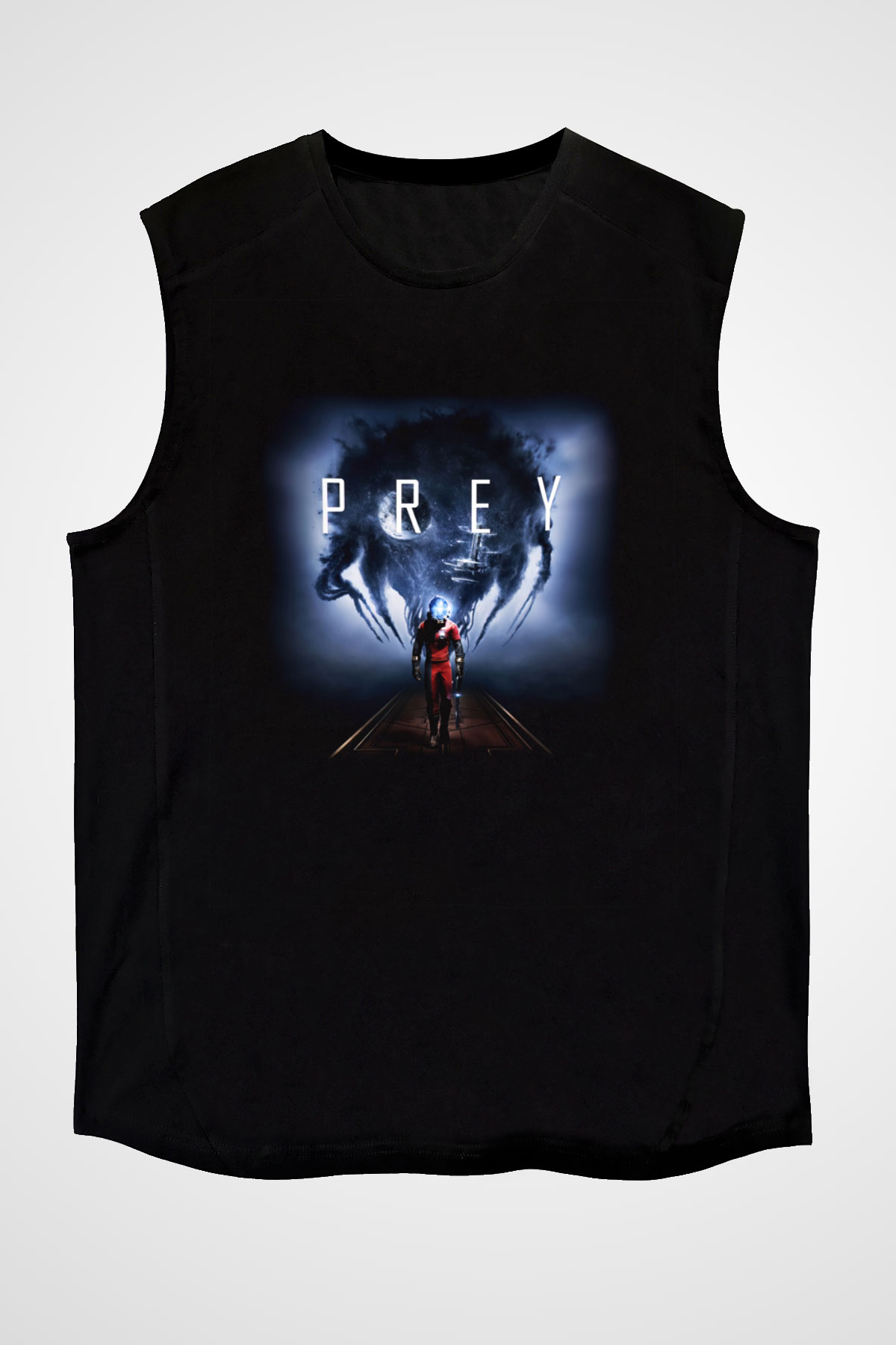 Prey Siyah Unisex Kolsuz Tişört