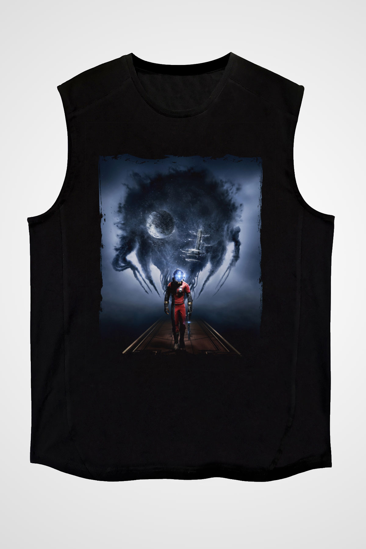 Prey Siyah Unisex Kolsuz Tişört