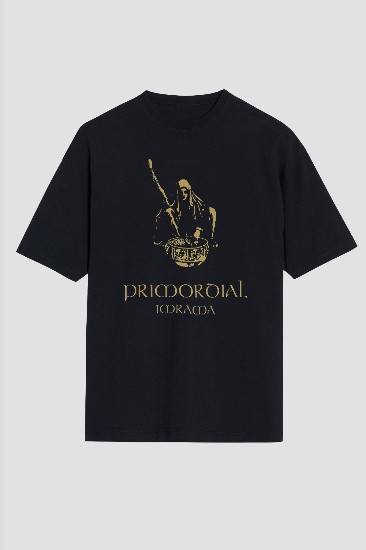 Primordial Siyah Unisex Oversize Tişört T-Shirt