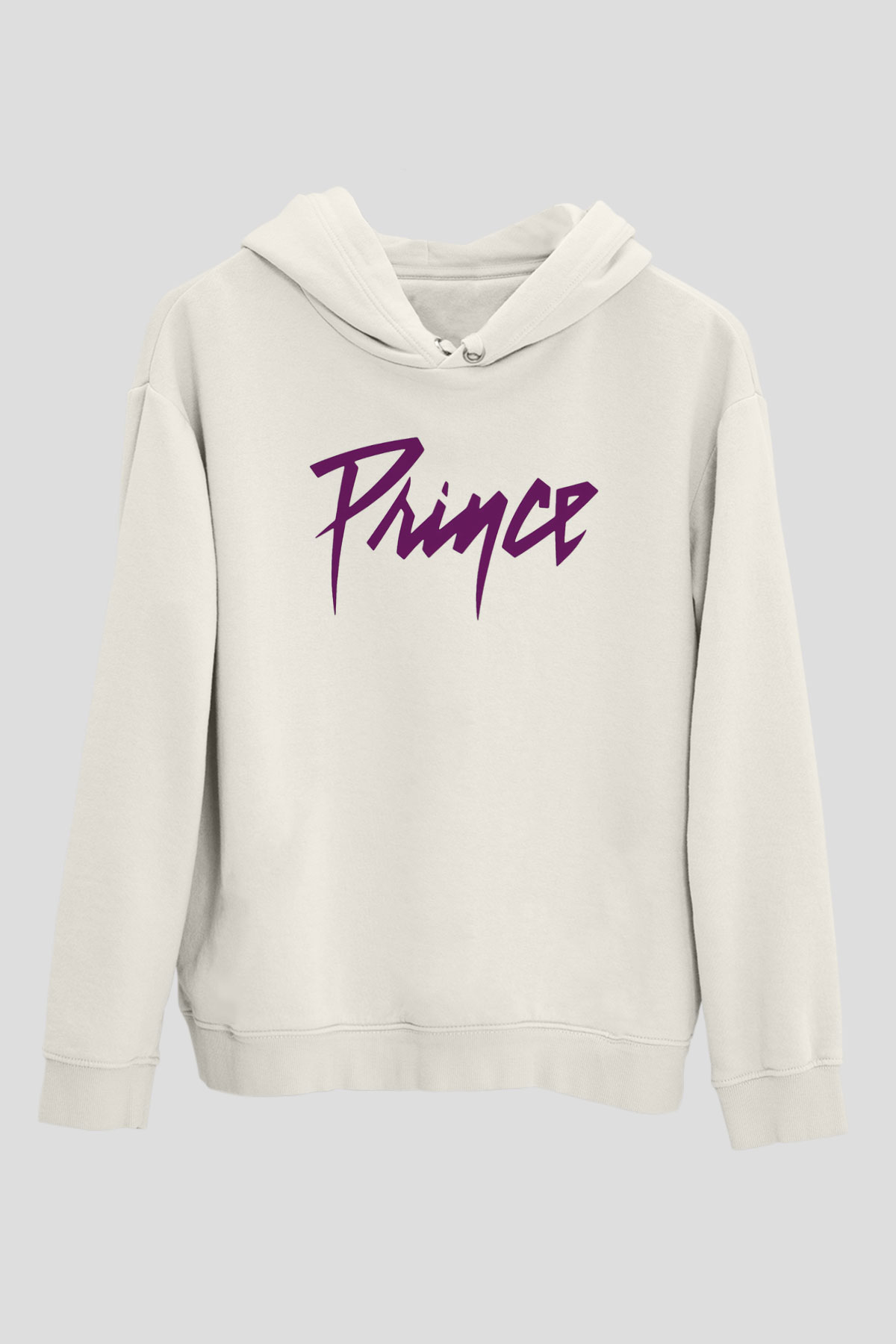 Prince Beyaz Unisex Kapşonlu Sweatshirt