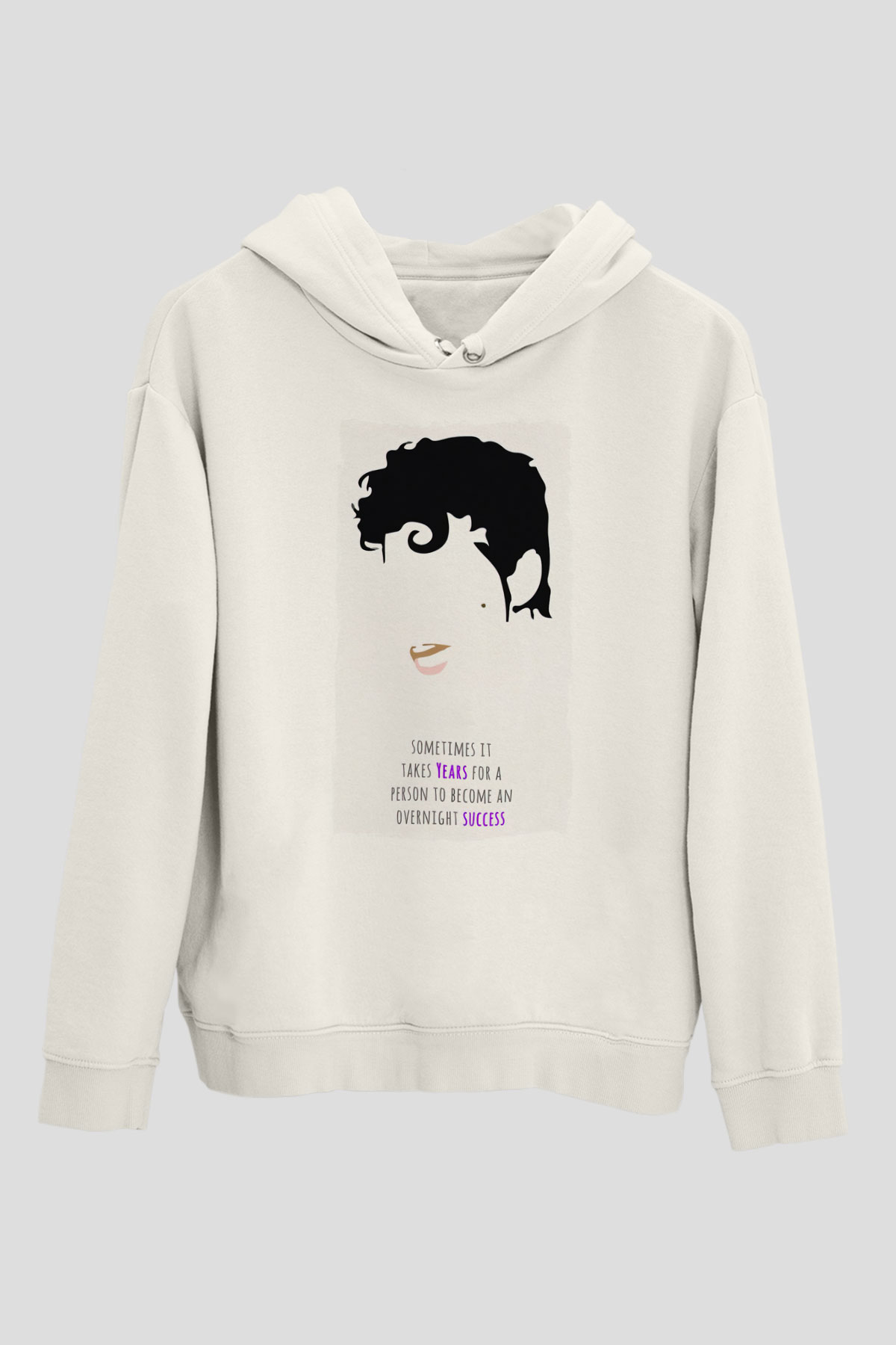 Prince Beyaz Unisex Kapüşonlu Sweatshirt