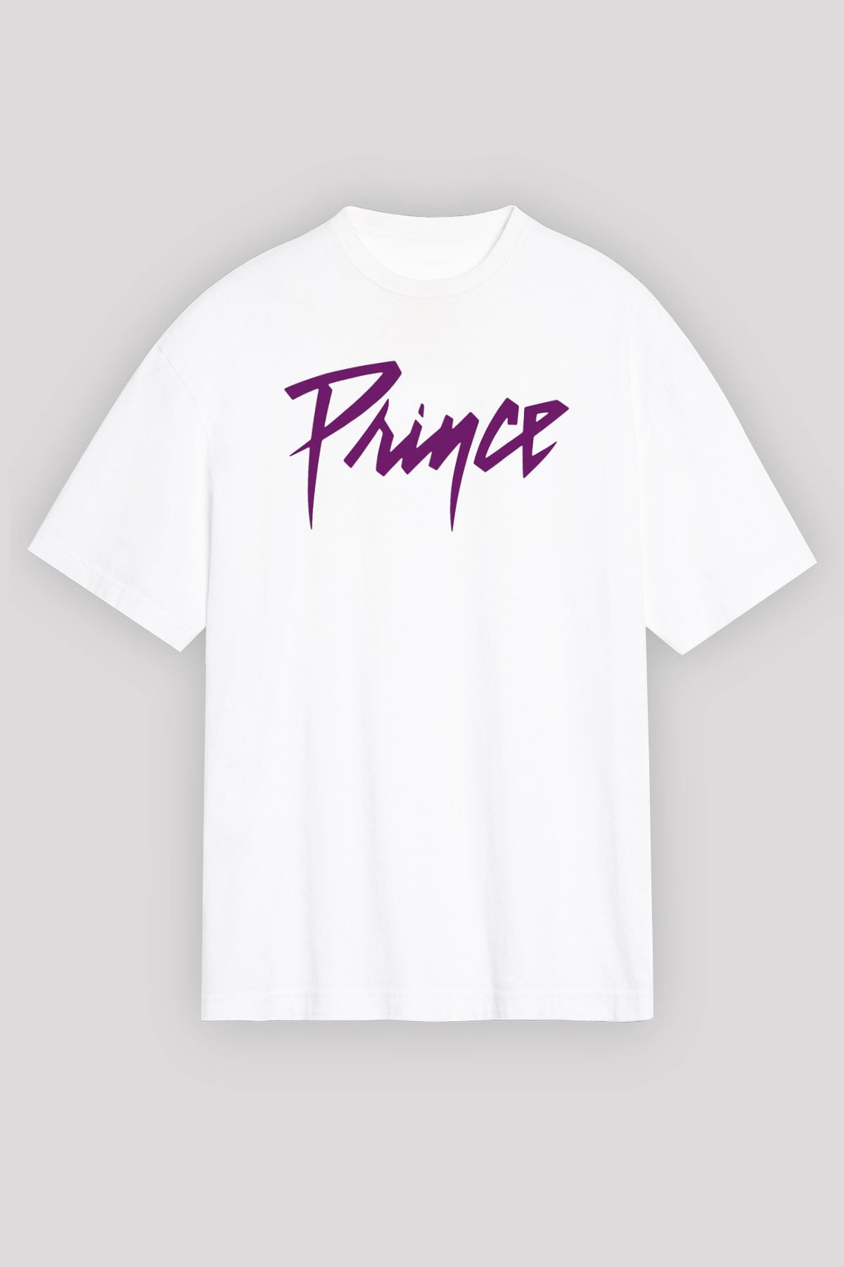 Prince Beyaz Unisex Oversize Tişört T-Shirt
