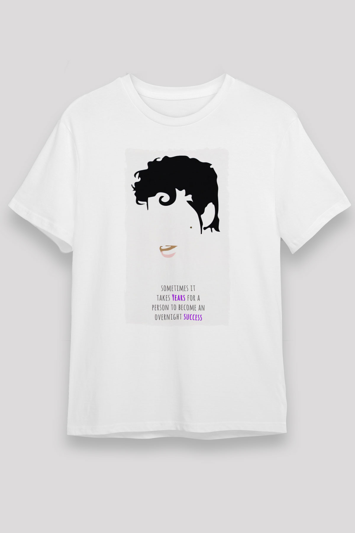 Prince Beyaz Unisex Tişört T-Shirt - TişörtFabrikası