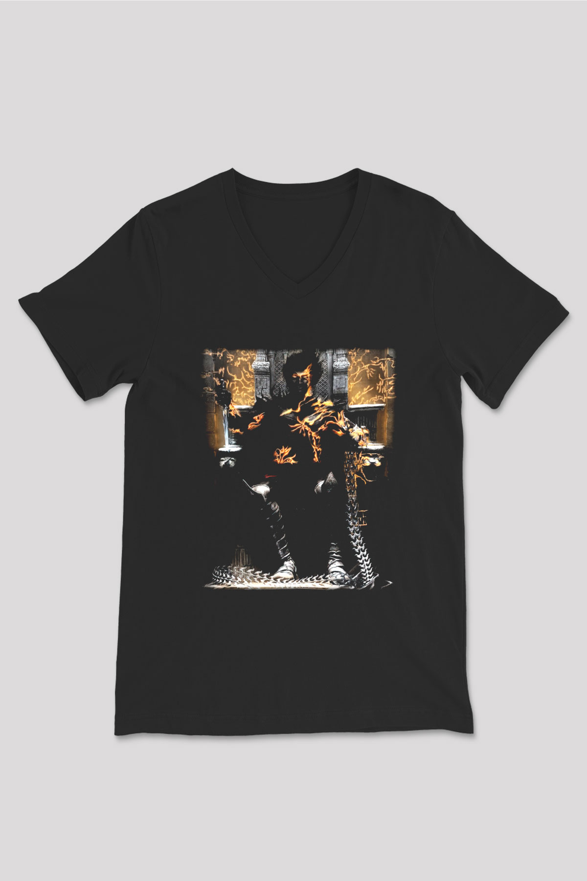 Prince Of Persia Siyah Unisex V Yaka Tişört T-Shirt