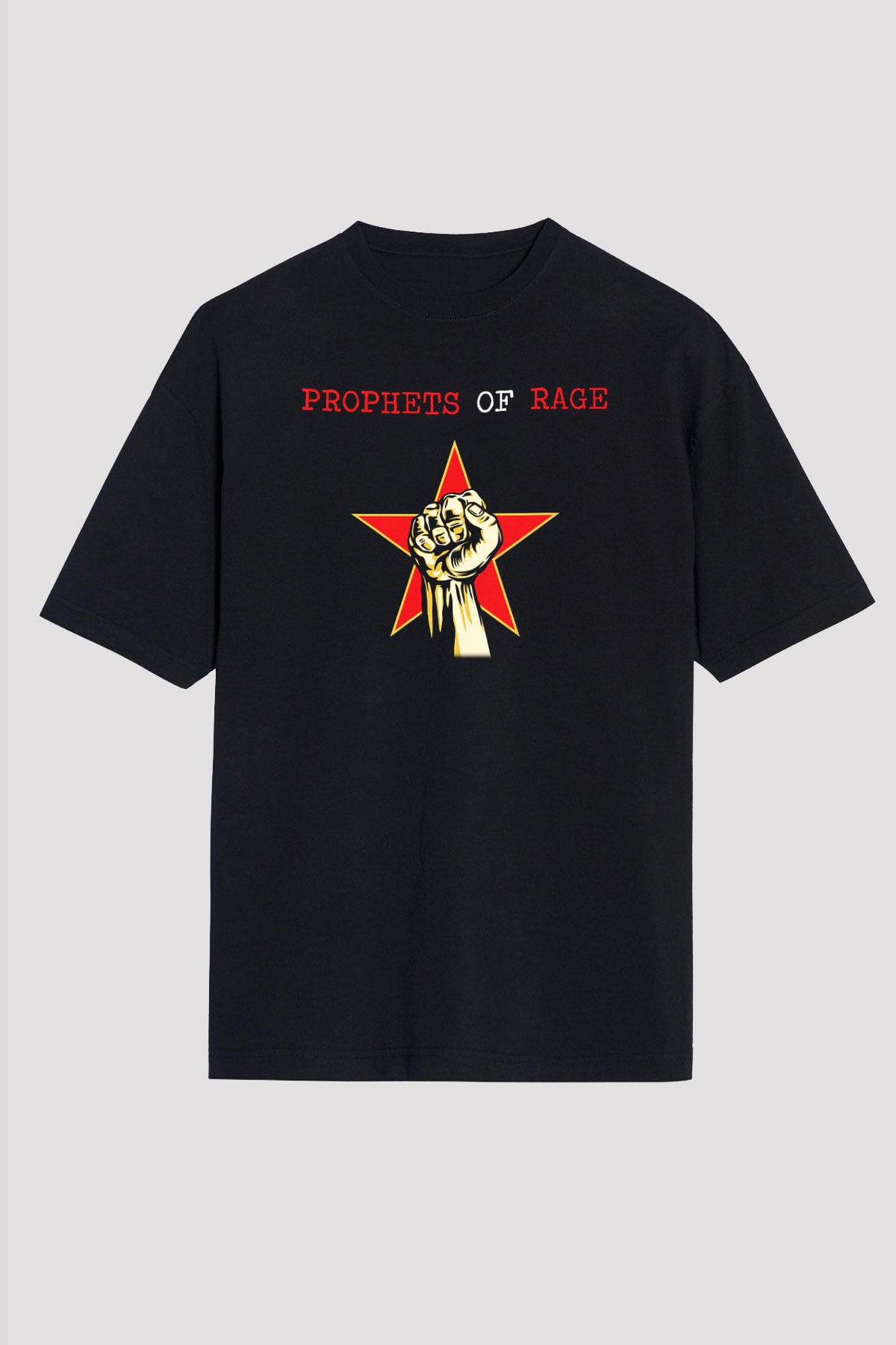 Prophets of Rage Siyah Unisex Oversize Tişört T-Shirt