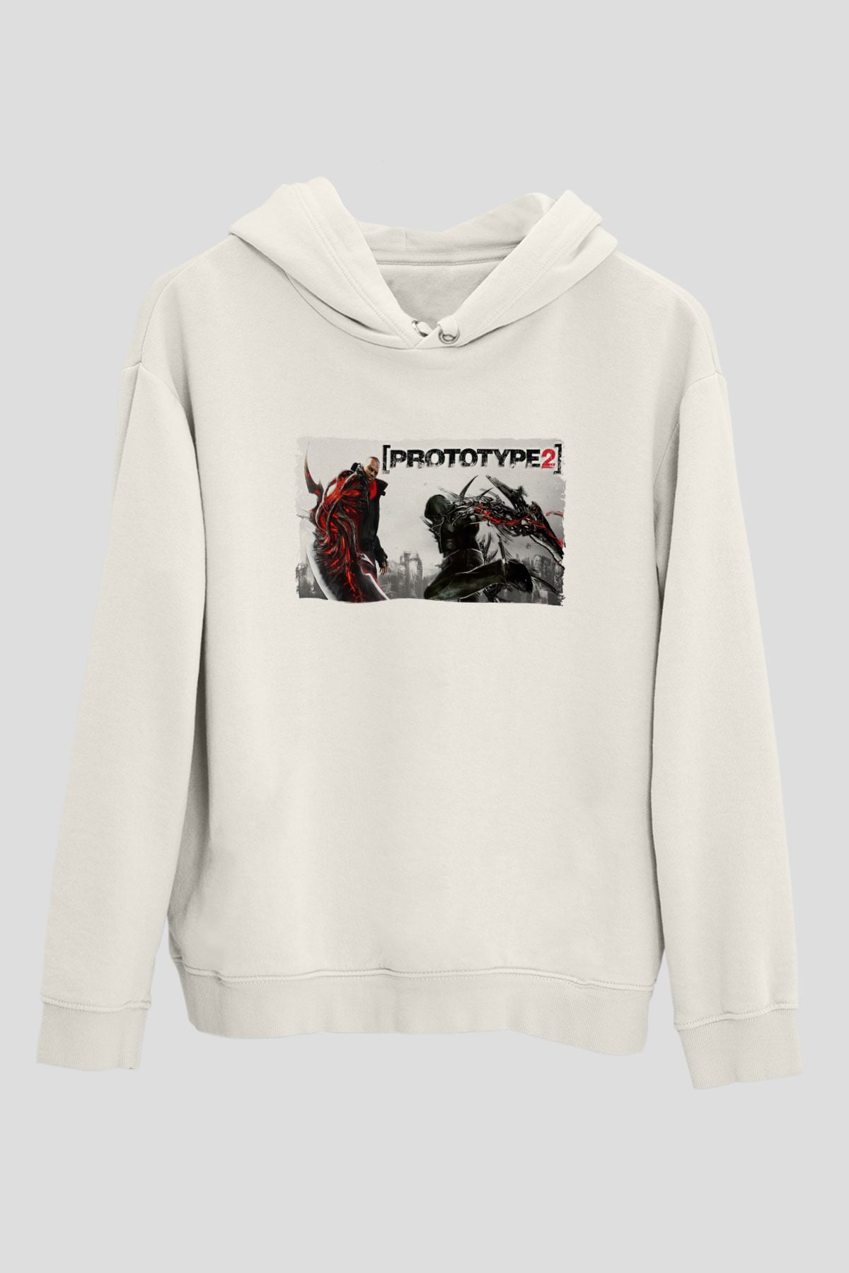 Prototype Beyaz Unisex Hoodie