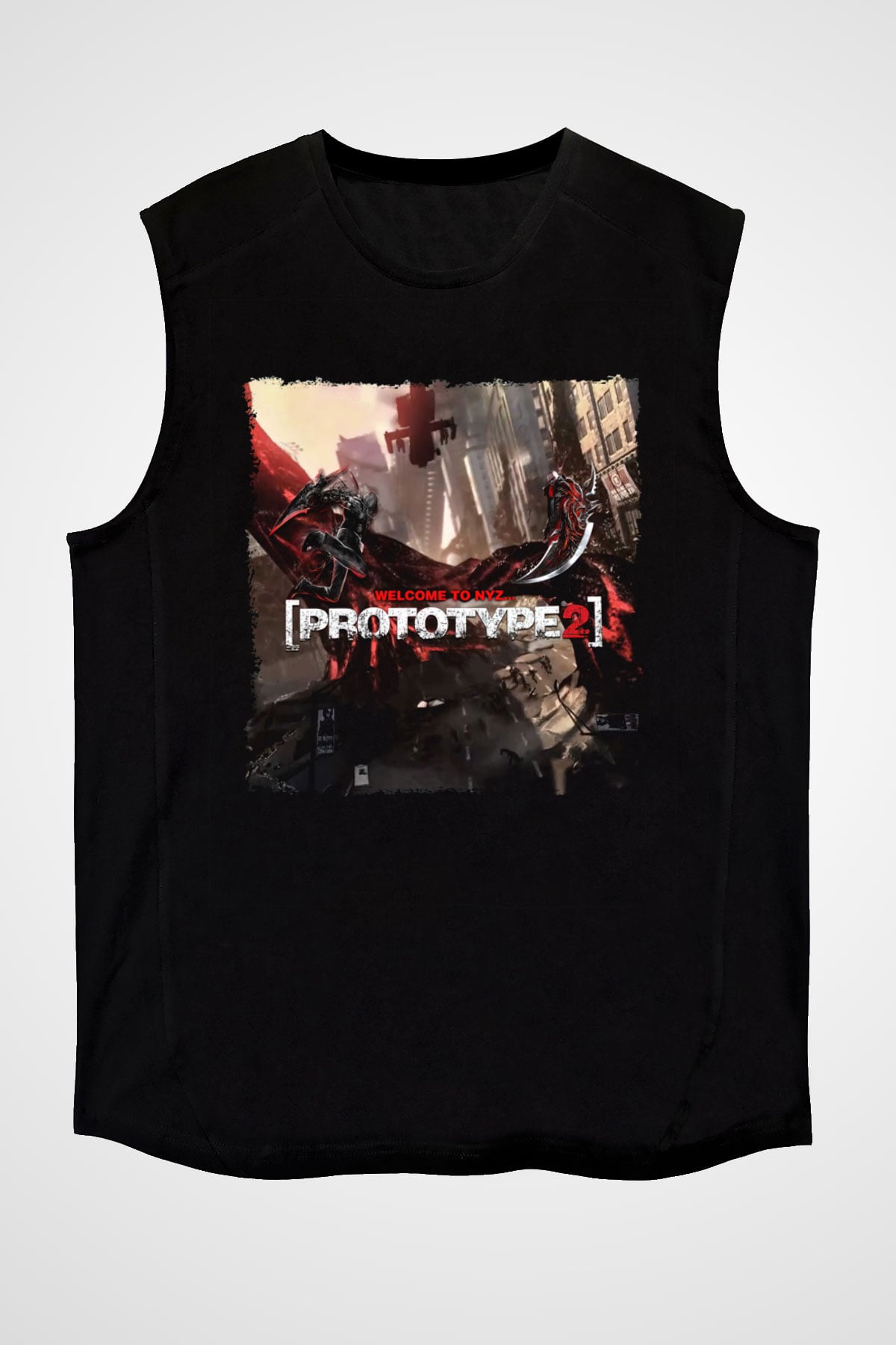 Prototype Siyah Unisex Kolsuz Tişört