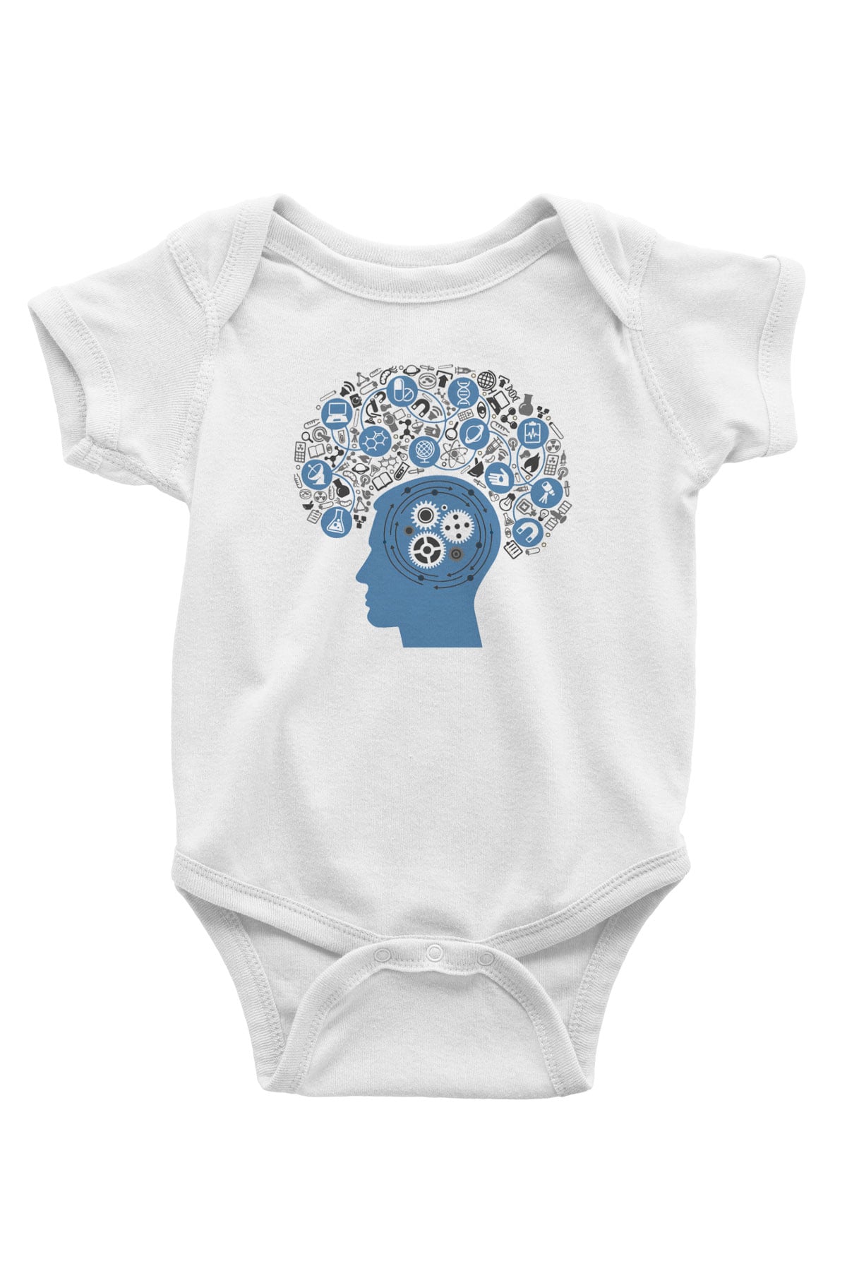 Psikolog Baskılı Beyaz Unisex Bebek Body - Zıbın