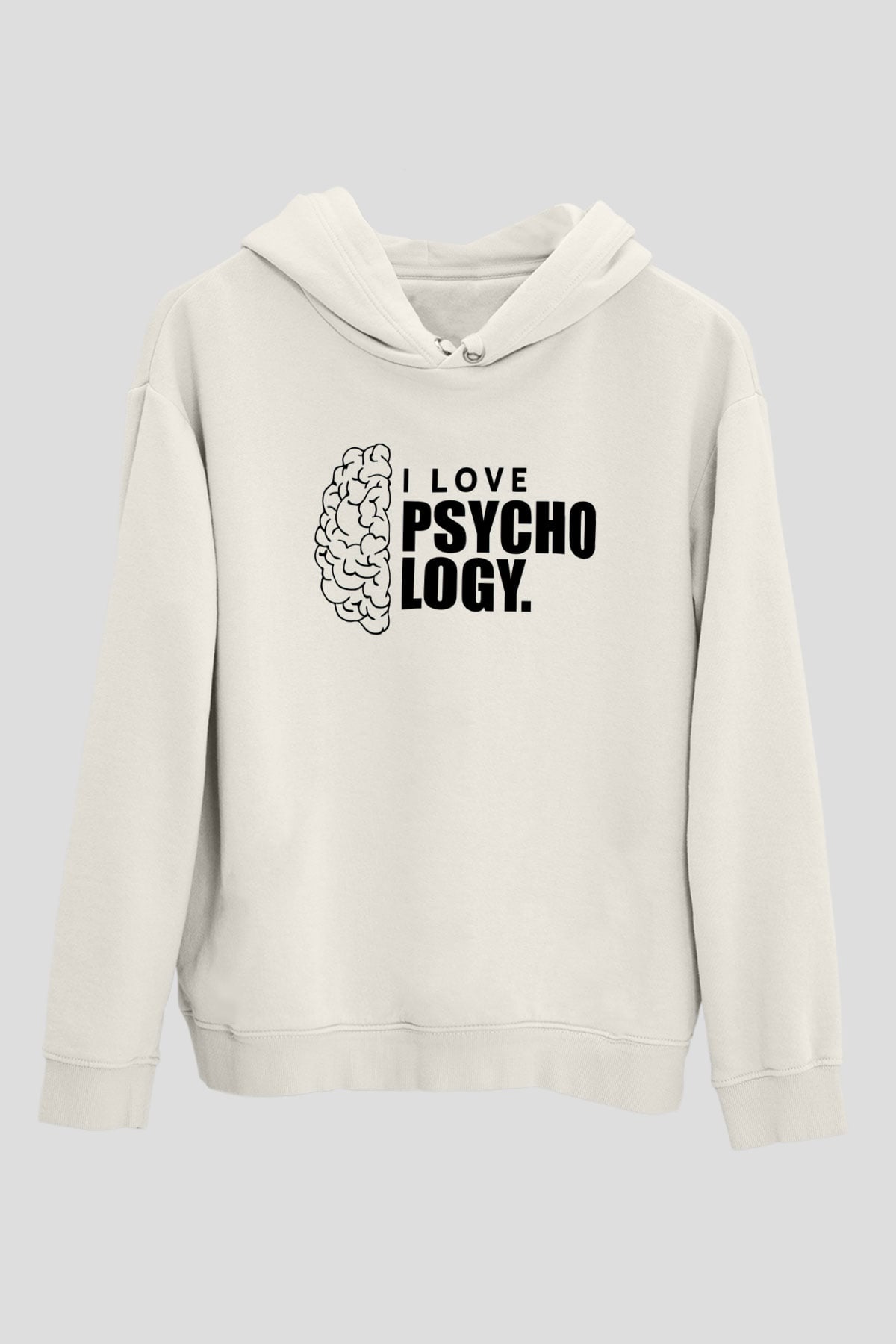 Psikolog Beyaz Unisex Kapüşonlu Sweatshirt