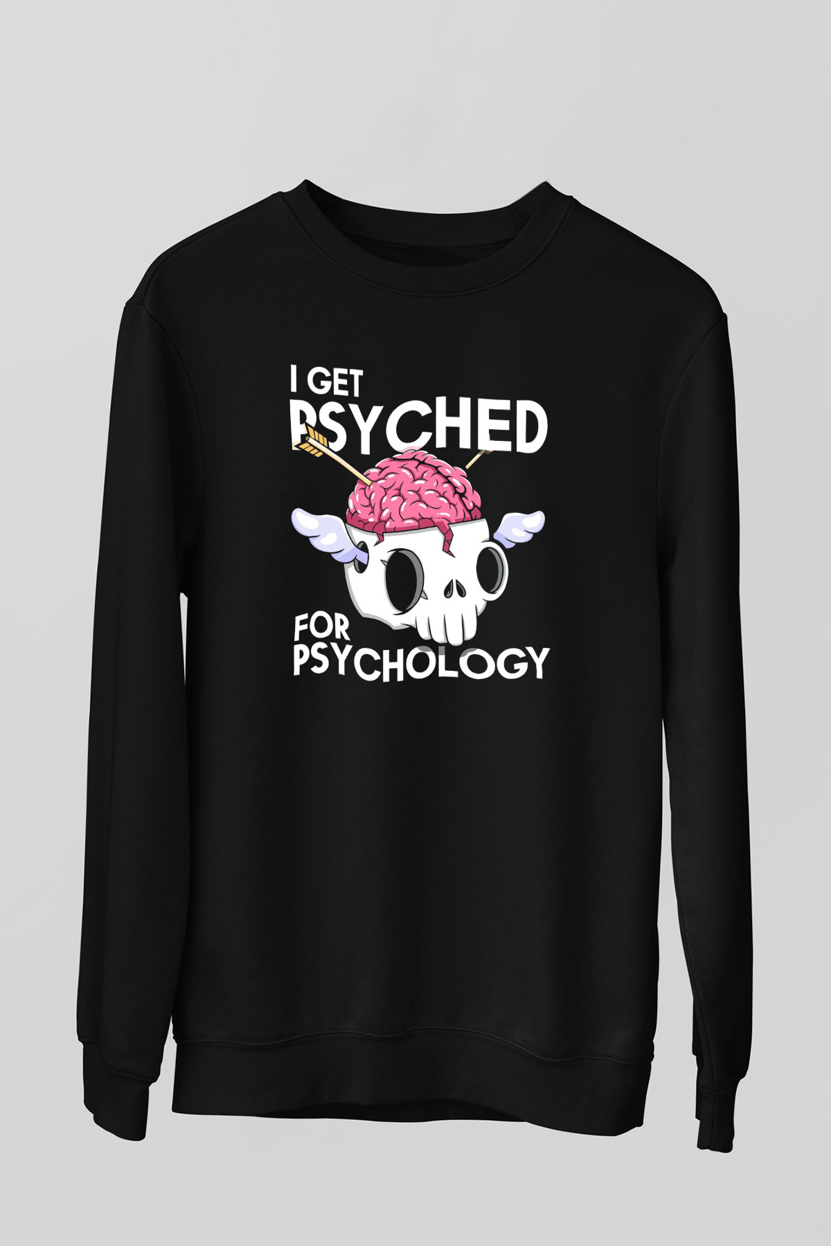 Psikolog Siyah Unisex Sweatshirt