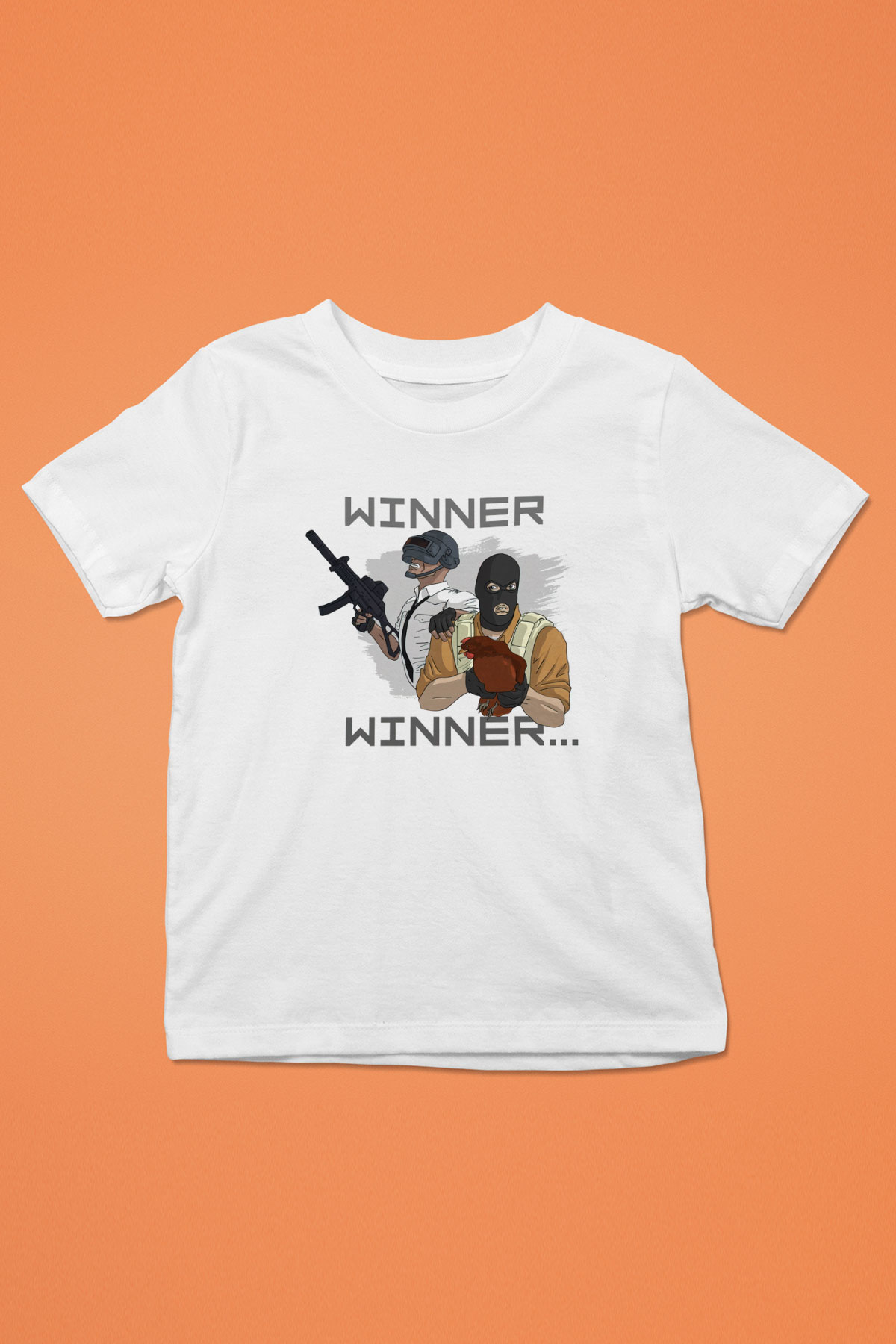 PUBG Baskılı Beyaz Unisex Çocuk Tişört