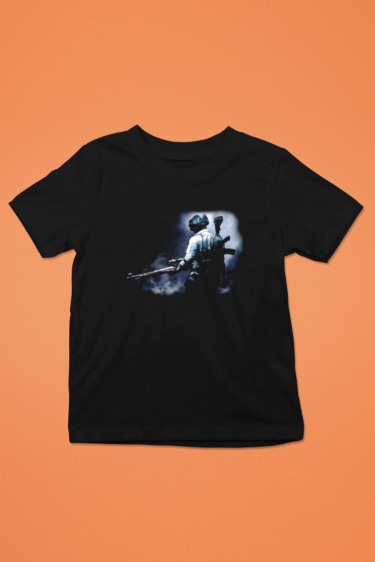 PUBG Baskılı Siyah Unisex Çocuk Tişört