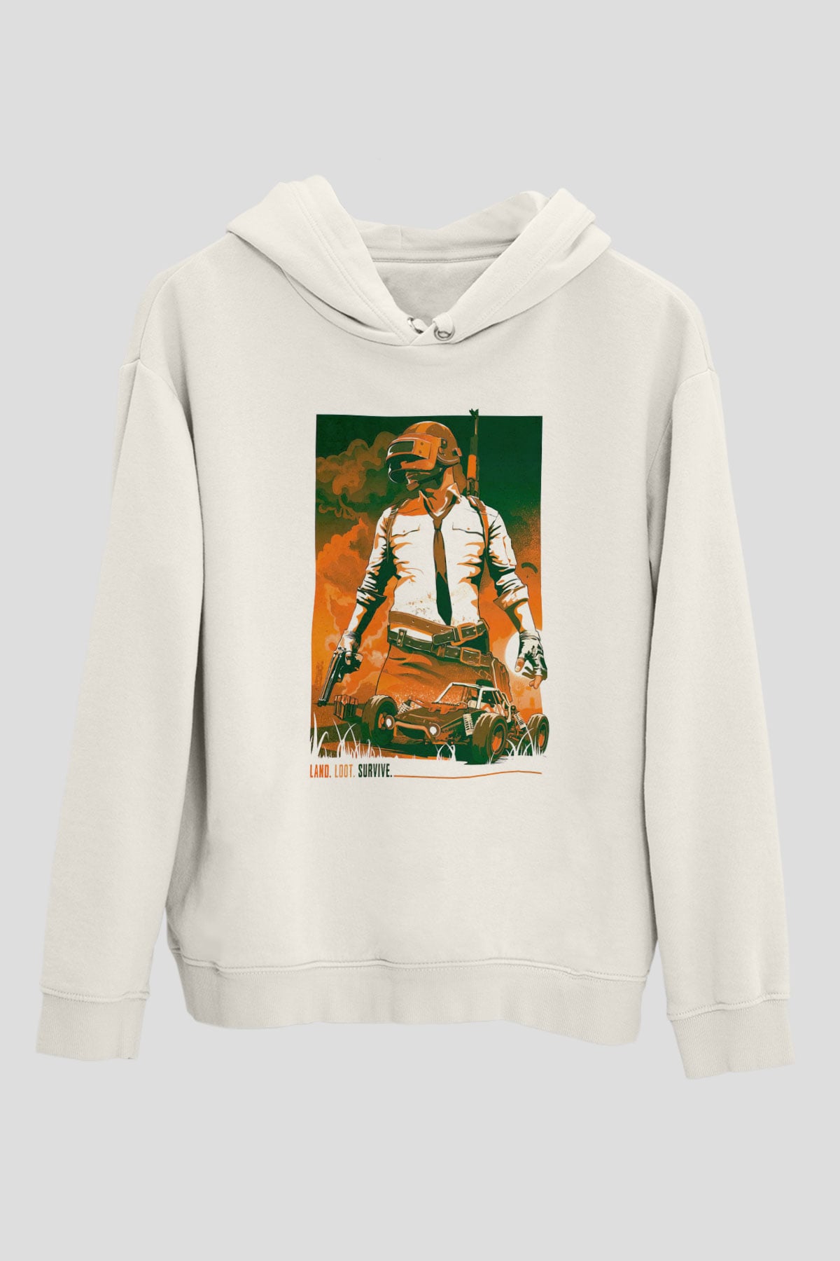PUBG Beyaz Unisex Hoodie