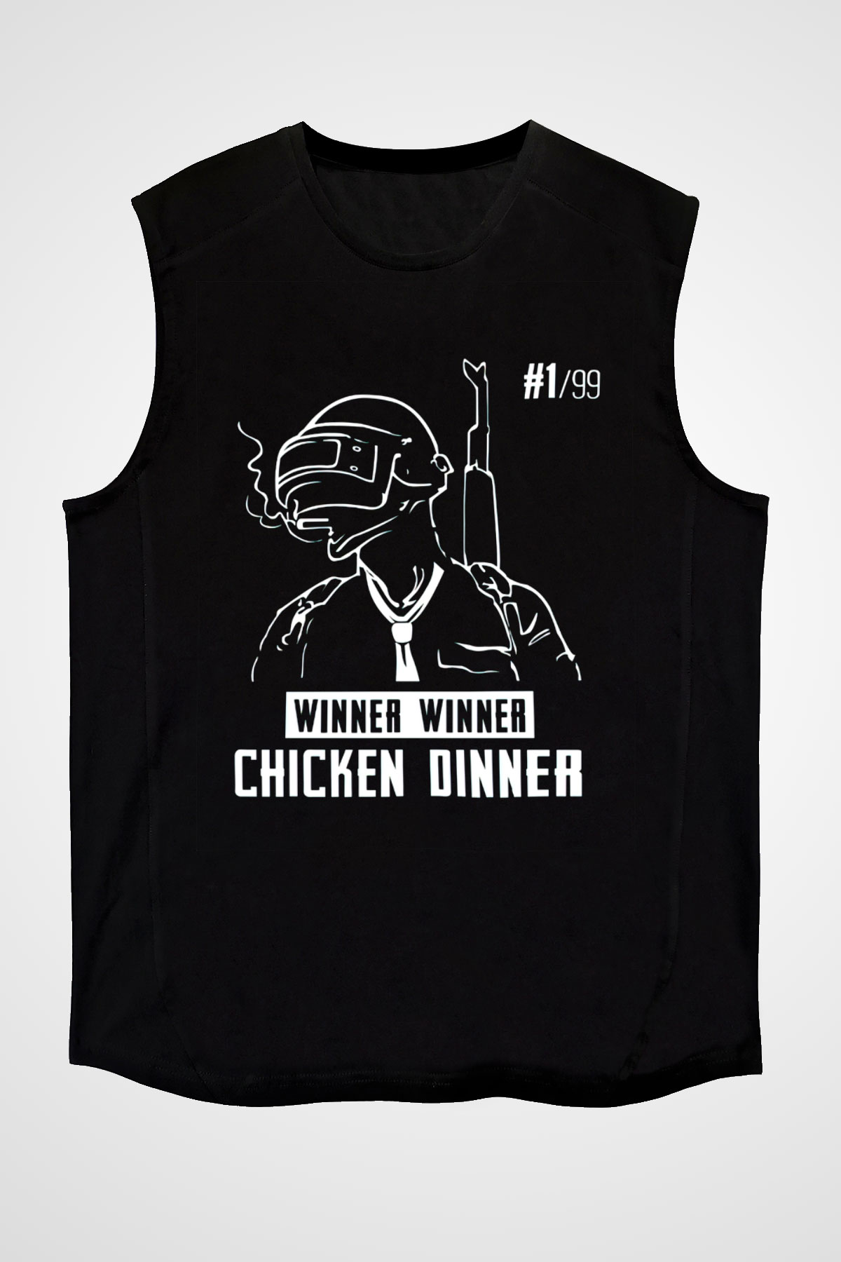 PUBG Siyah Unisex Kolsuz Tişört