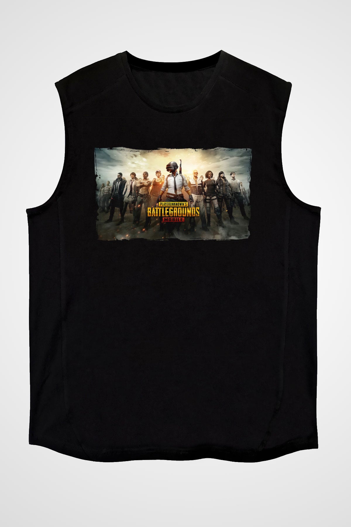 PUBG Siyah Unisex Kolsuz Tişört