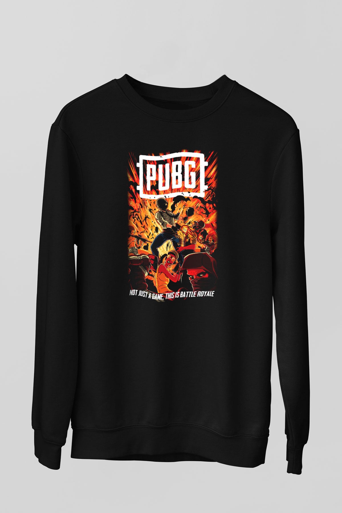 PUBG Siyah Unisex Sweatshirt