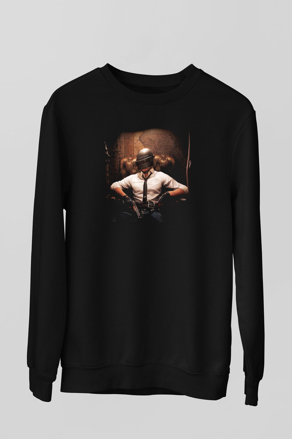 PUBG Siyah Unisex Sweatshirt