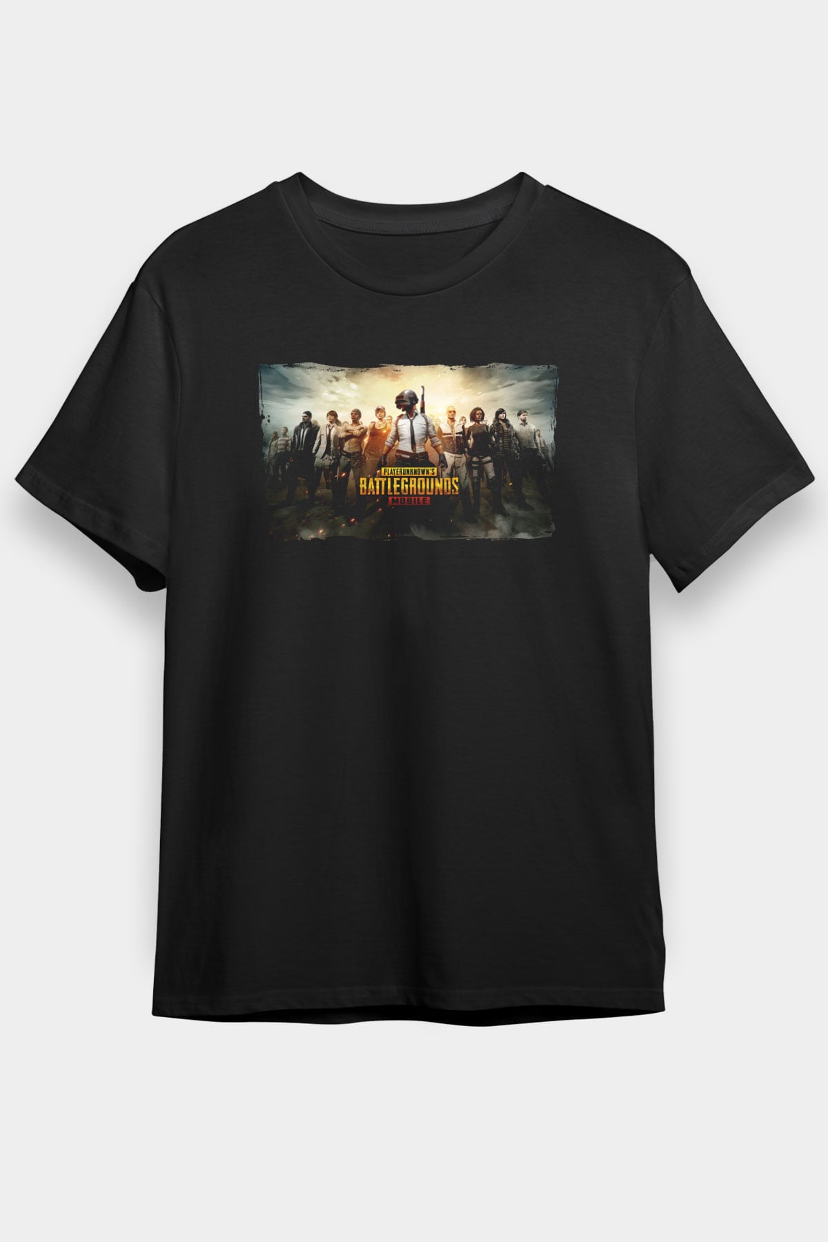 PUBG Siyah Unisex Tişört T-Shirt
