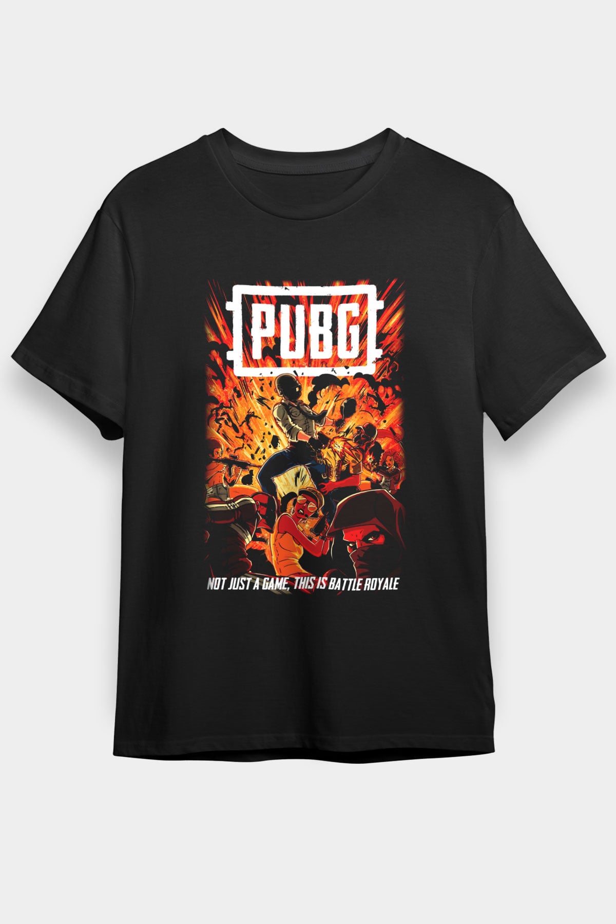 PUBG Siyah Unisex Tişört T-Shirt