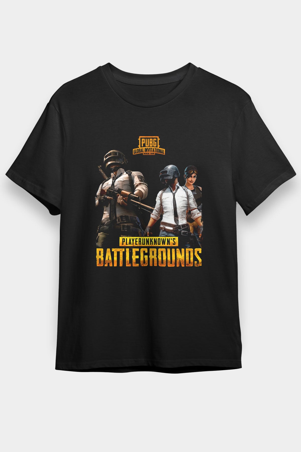 PUBG Siyah Unisex Tişört T-Shirt