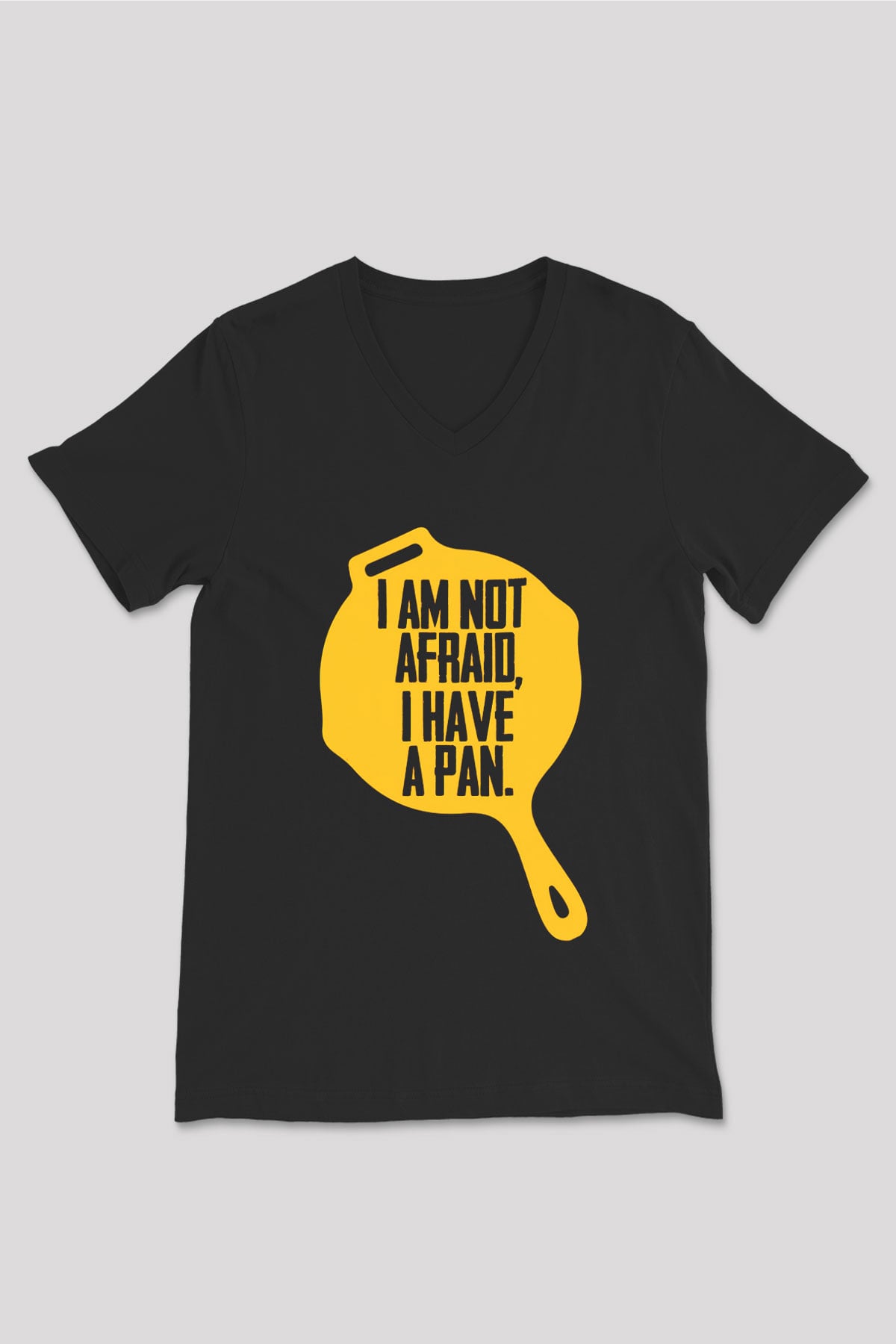 PUBG Siyah Unisex V Yaka Tişört T-Shirt