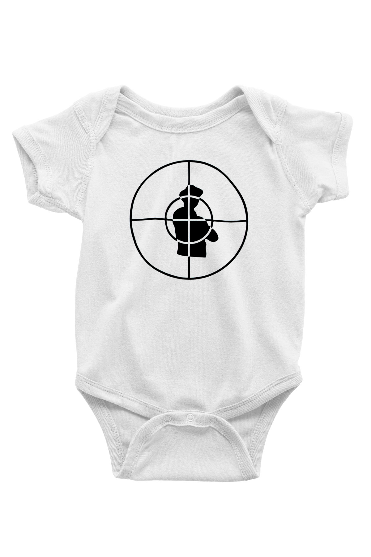 Public Enemy Baskılı Beyaz Unisex Bebek Body - Zıbın