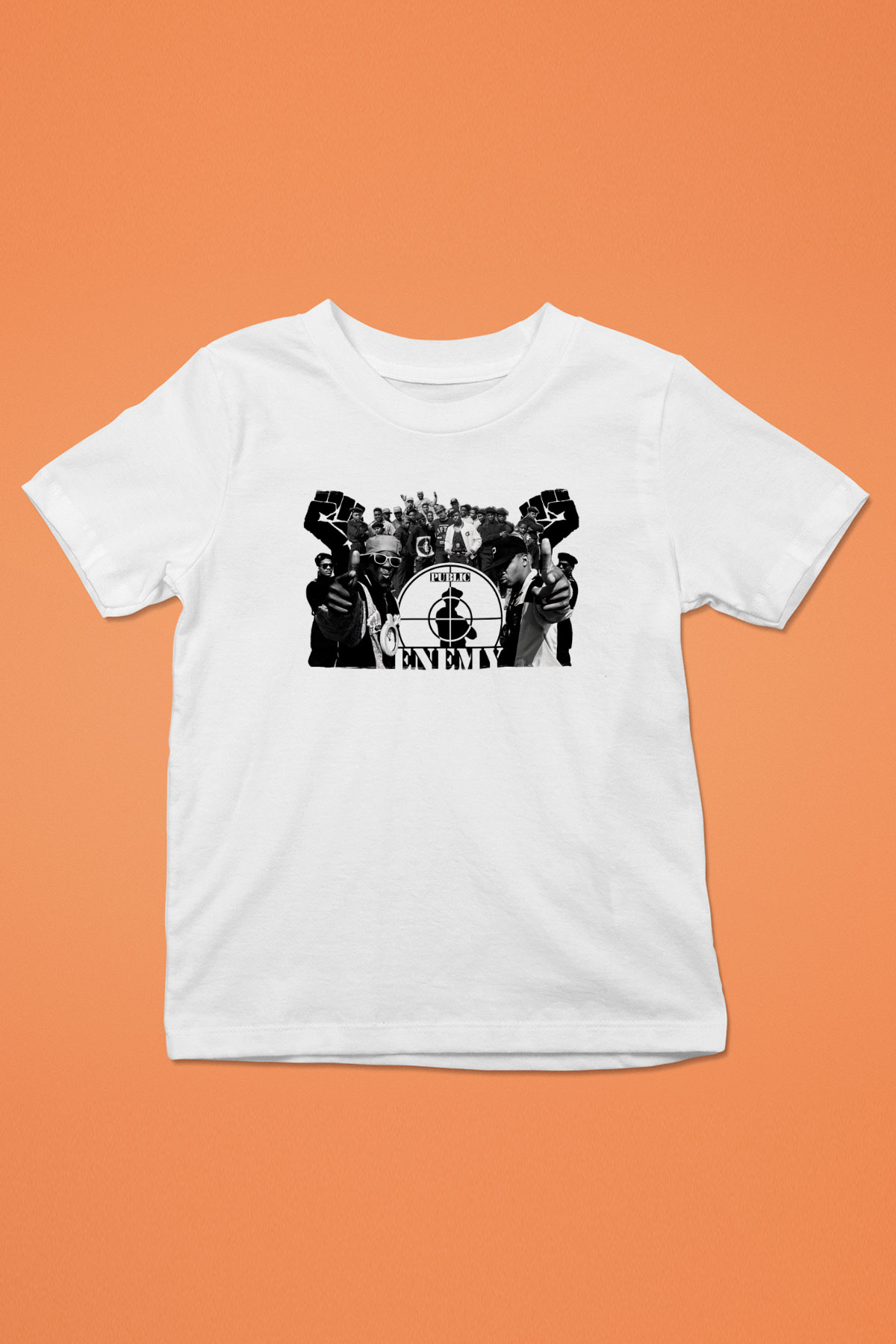 Public Enemy Beyaz Unisex Çocuk Tişört