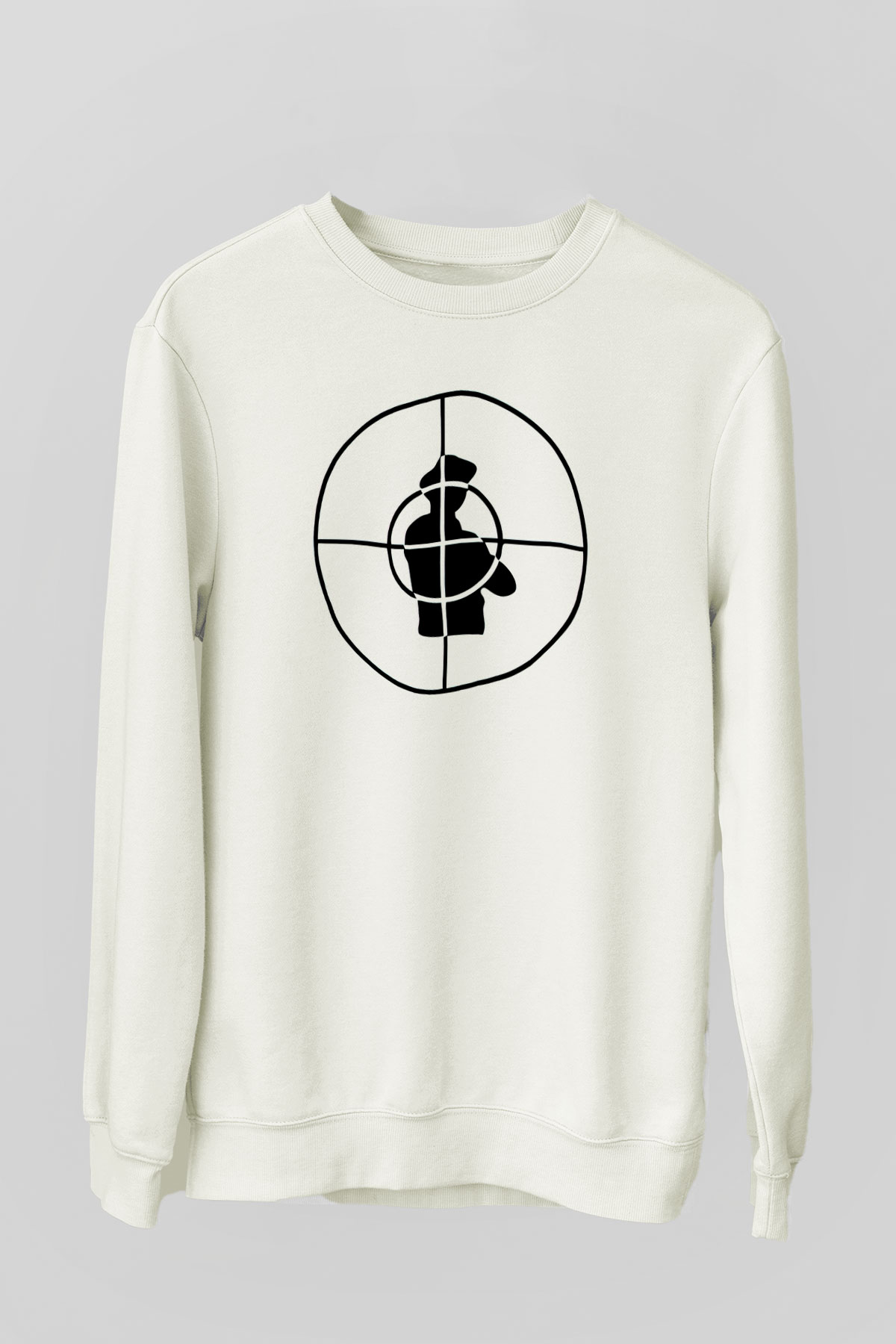 Public Enemy Beyaz Unisex Sweatshirt