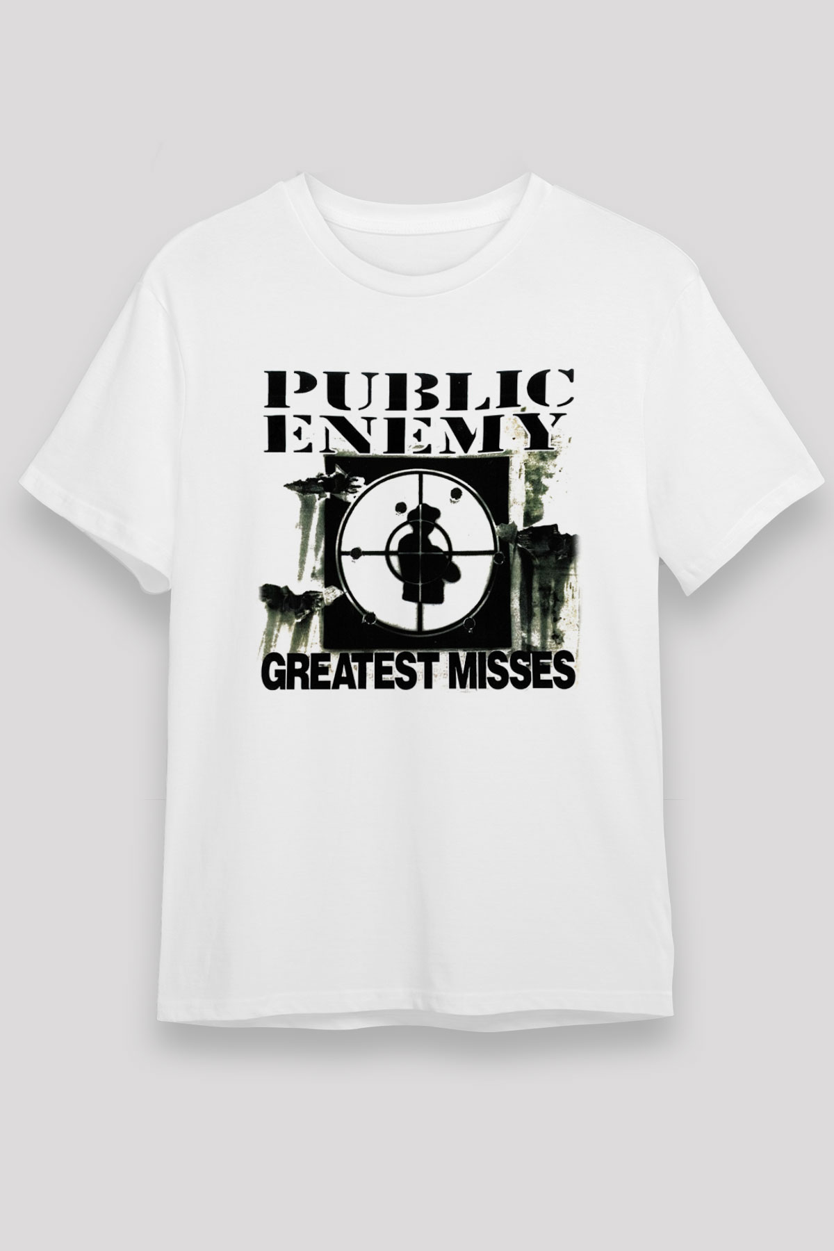 Public Enemy Beyaz Unisex Tişört T-Shirt - TişörtFabrikası