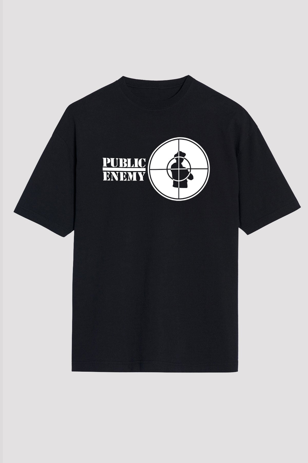 Public Enemy Siyah Unisex Tişört T-Shirt - TişörtFabrikası