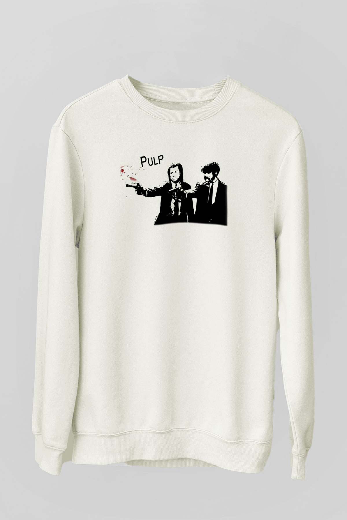 Pulp Fiction Beyaz Unisex Sweatshirt