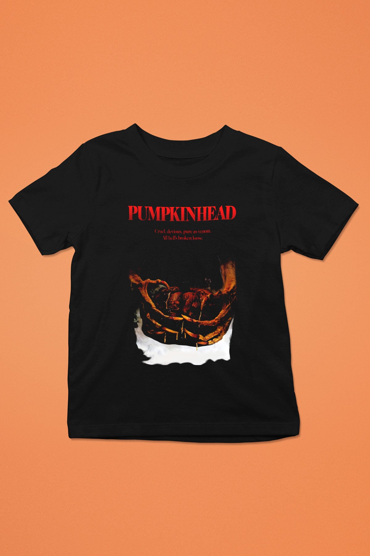 Pumpkinhead Baskılı Siyah Unisex Çocuk Tişört