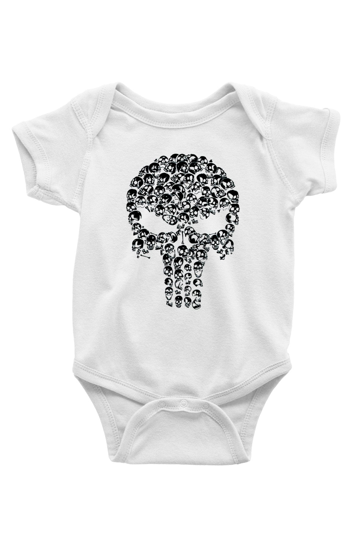 Punisher Beyaz Bebek Body - Zıbın