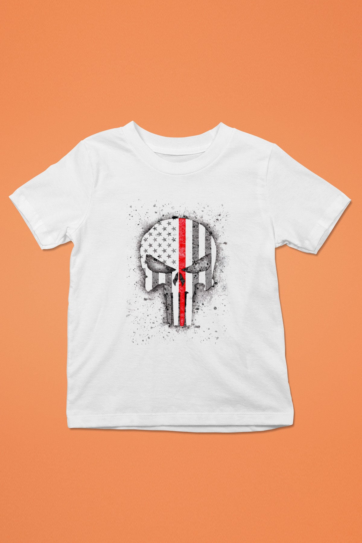 Punisher Beyaz Unisex Çocuk Tişört