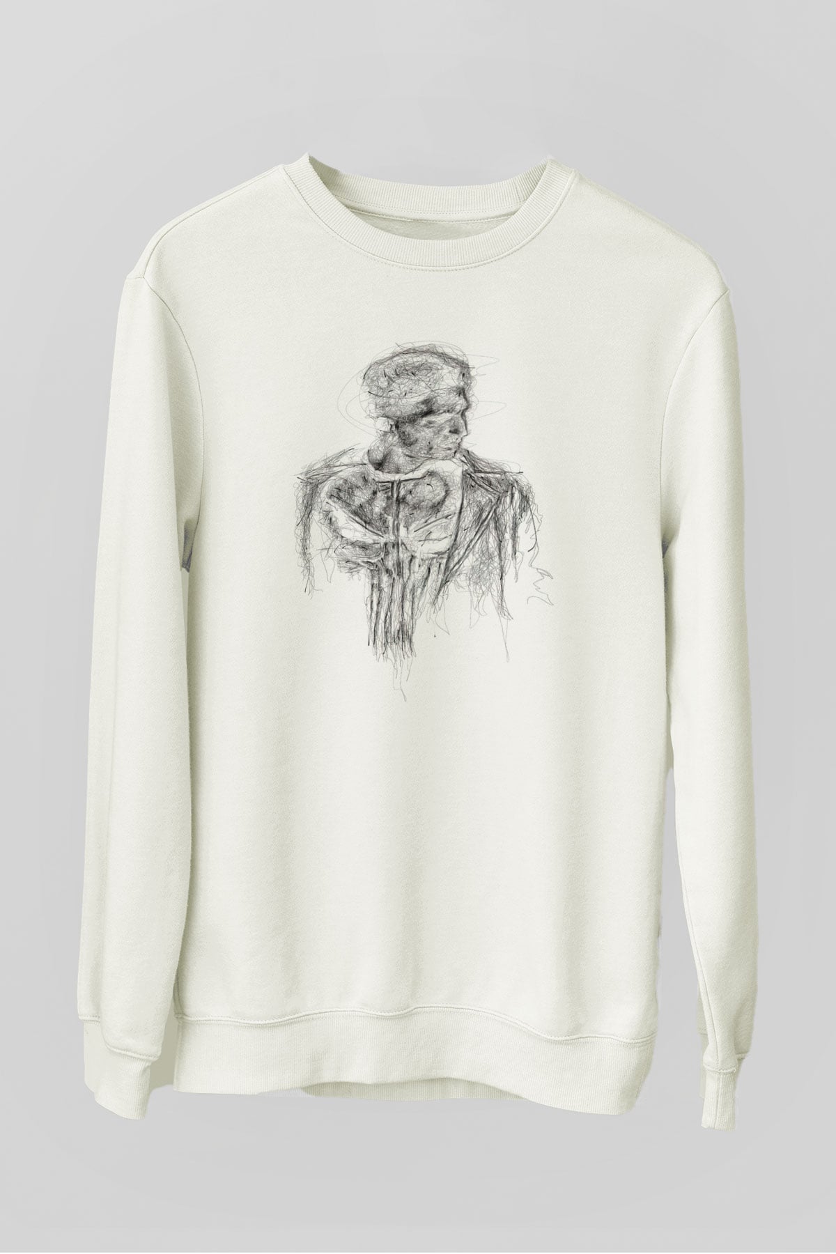 Punisher Beyaz Unisex Sweatshirt