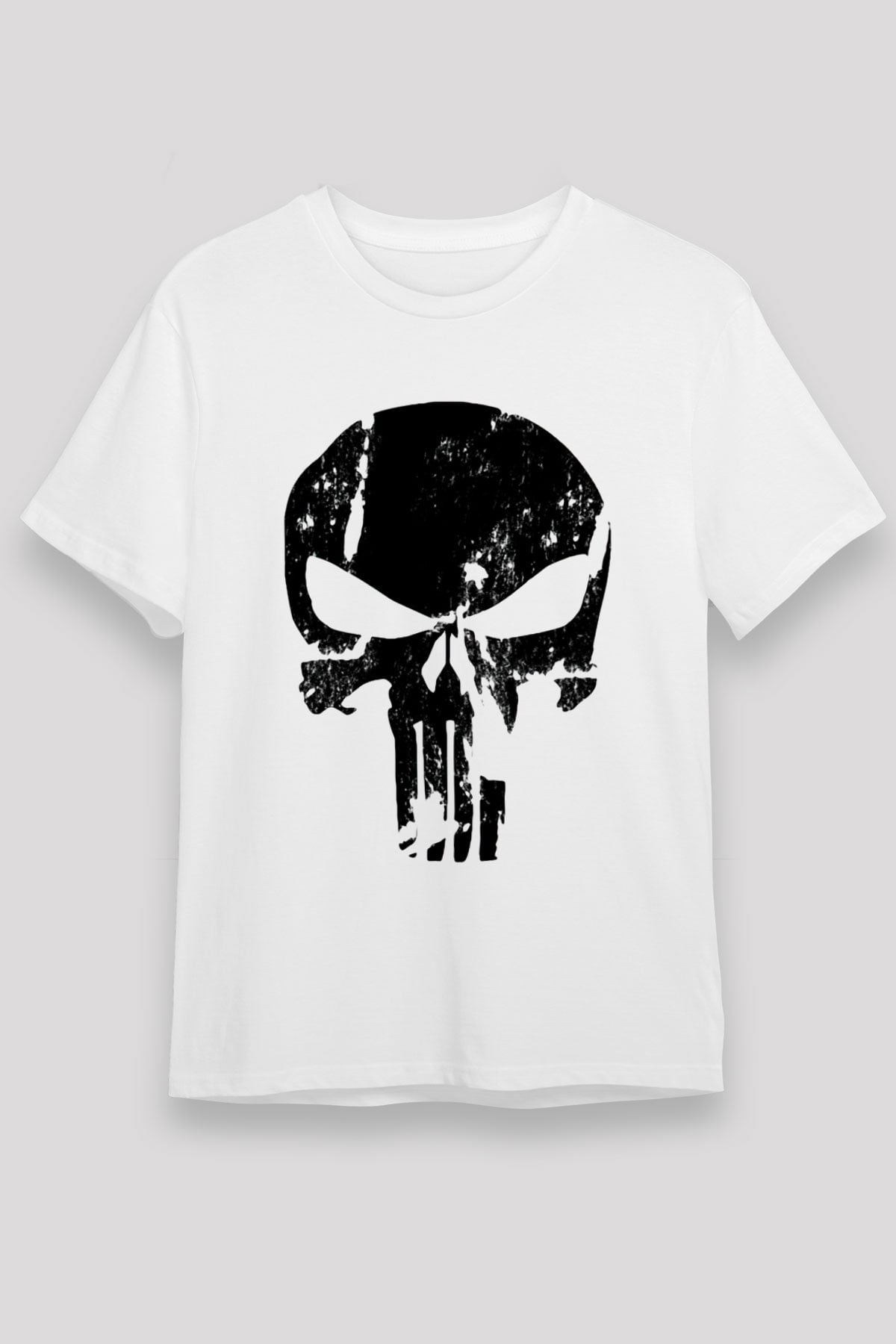 Punisher Beyaz Unisex Tişört T-Shirt