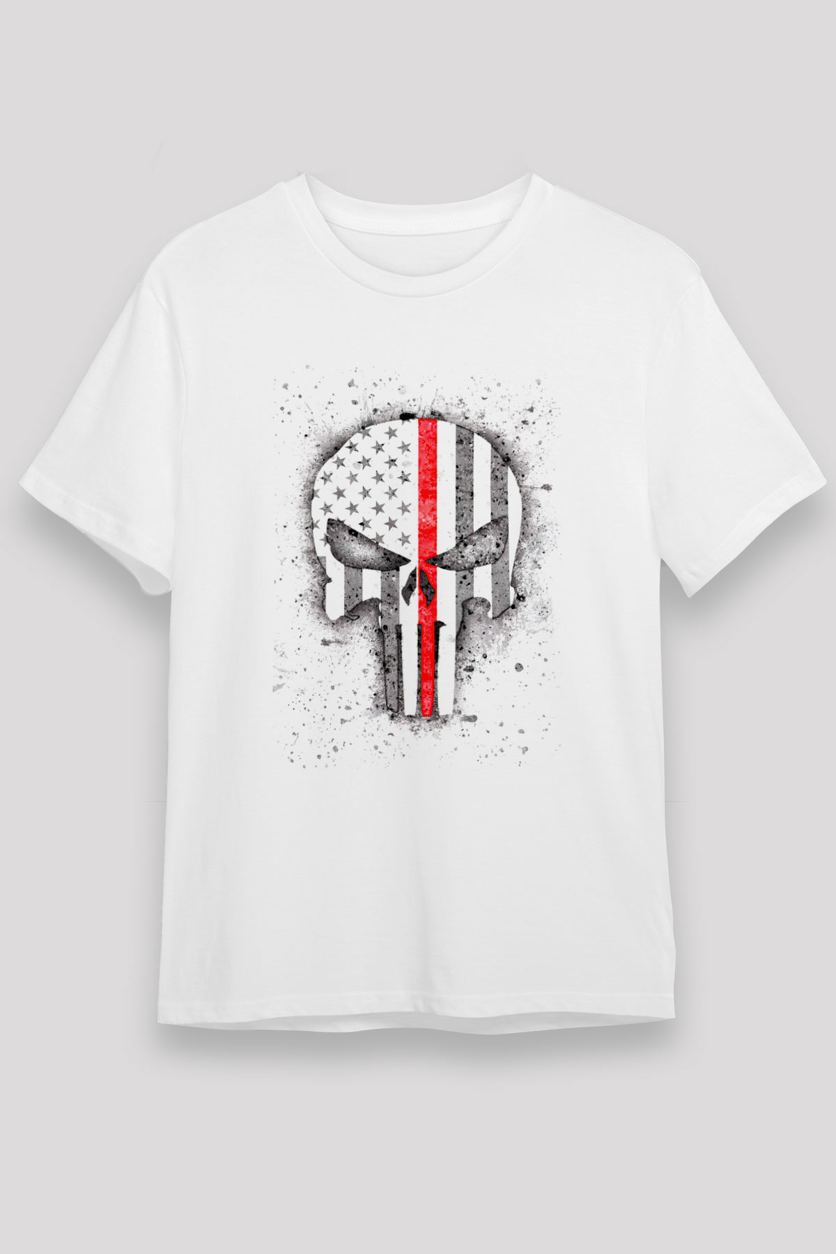 Punisher Beyaz Unisex Tişört T-Shirt