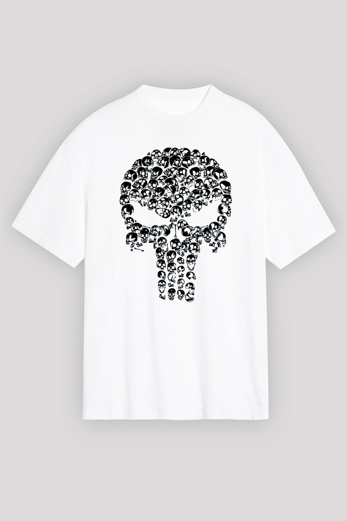 Punisher Beyaz Unisex Tişört T-Shirt
