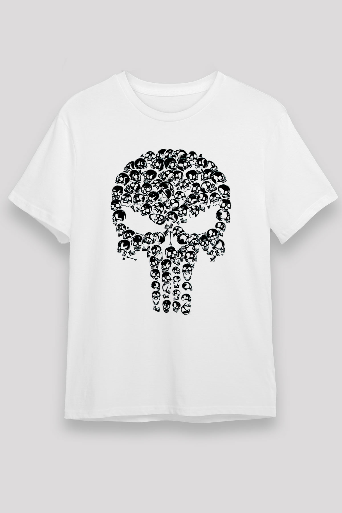 Punisher Beyaz Unisex Tişört T-Shirt