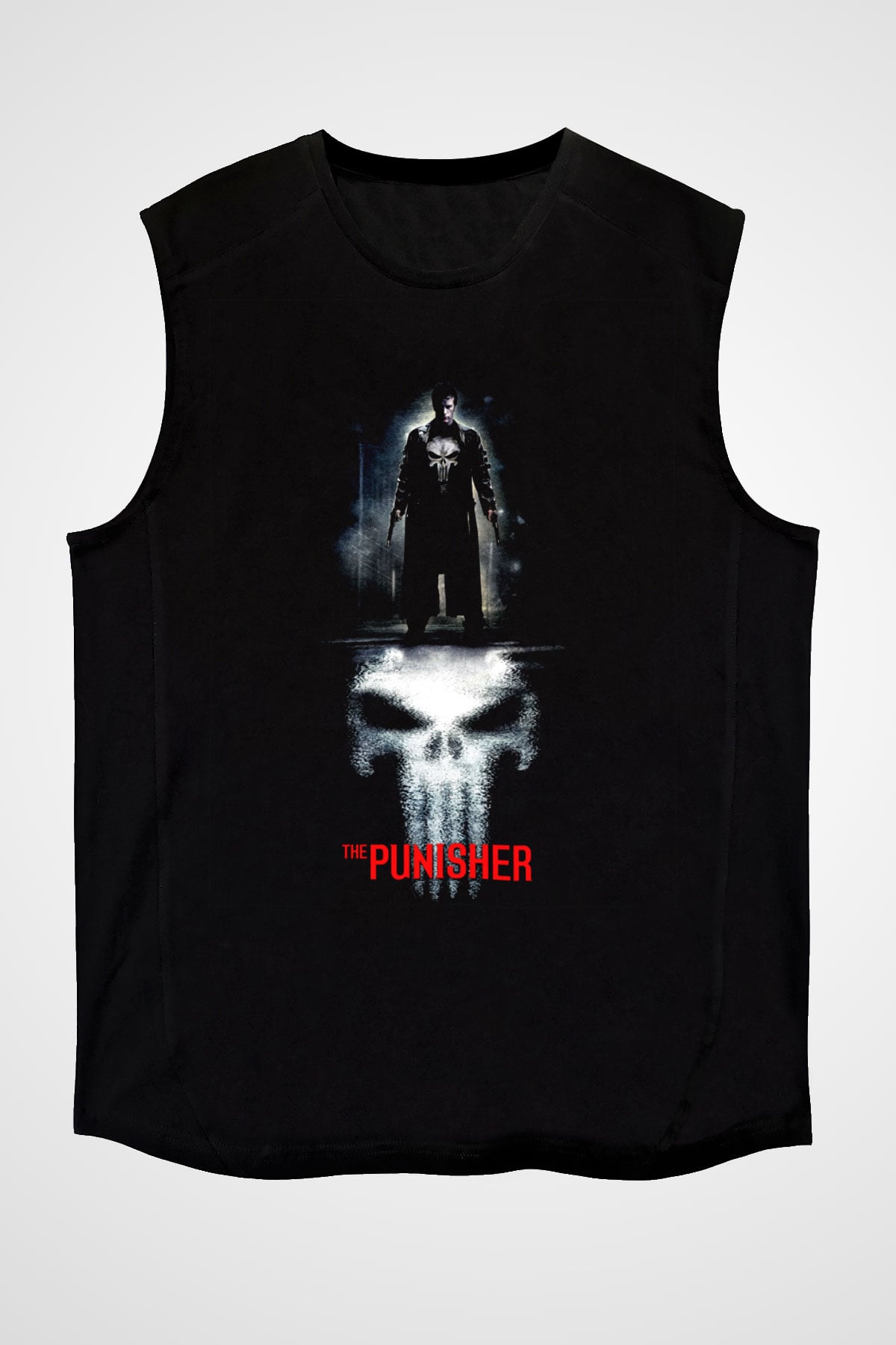Punisher Siyah Unisex Kolsuz Tişört
