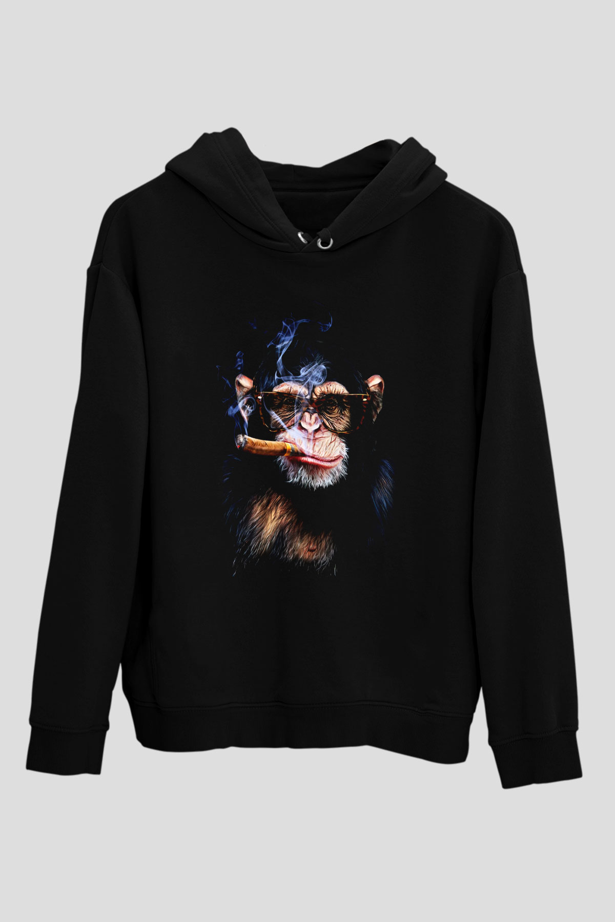 Puro İçen ŞempanzeSiyah  Unisex Hoodie