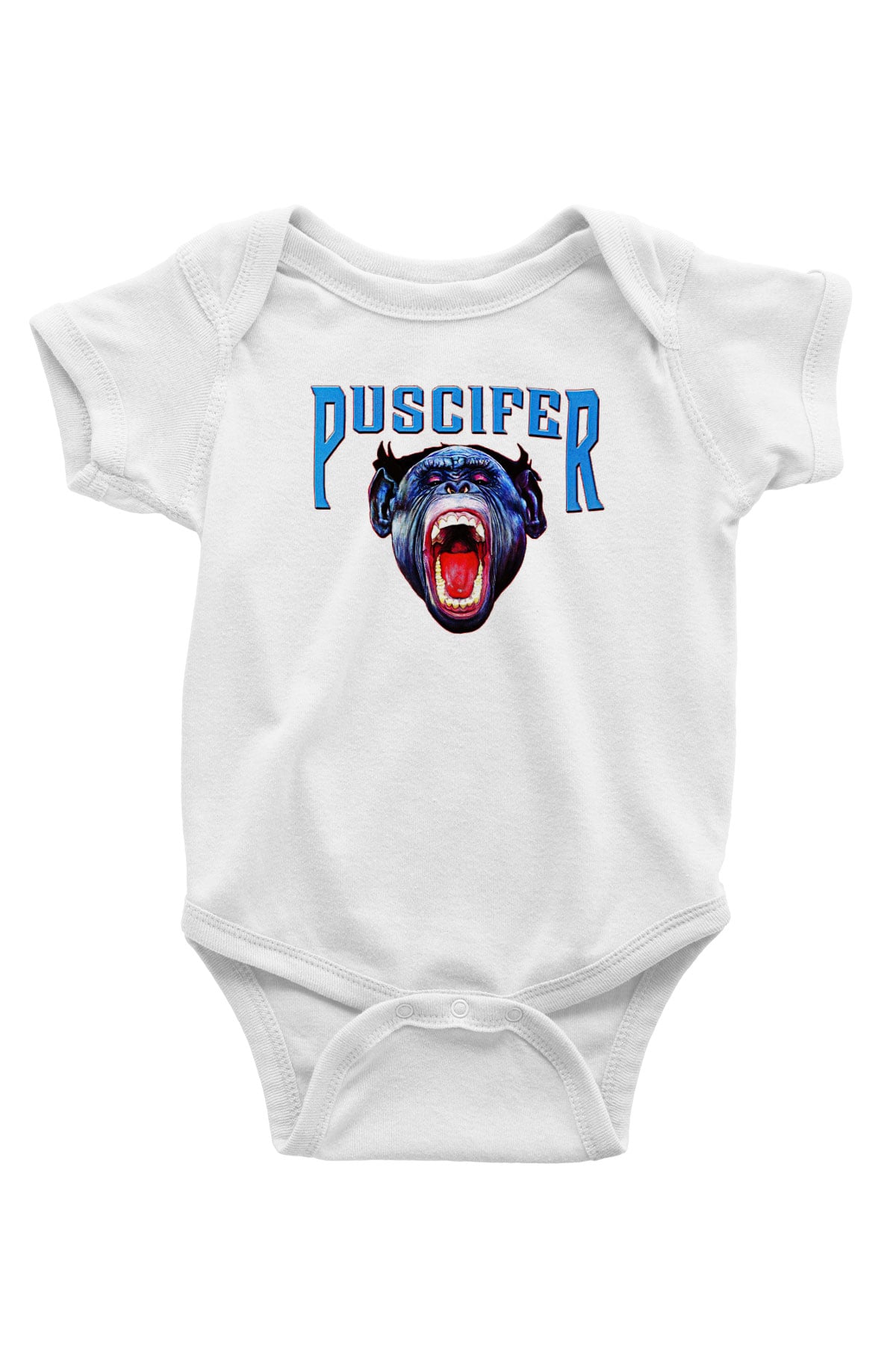 Puscifer Baskılı Beyaz Unisex Bebek Body - Zıbın