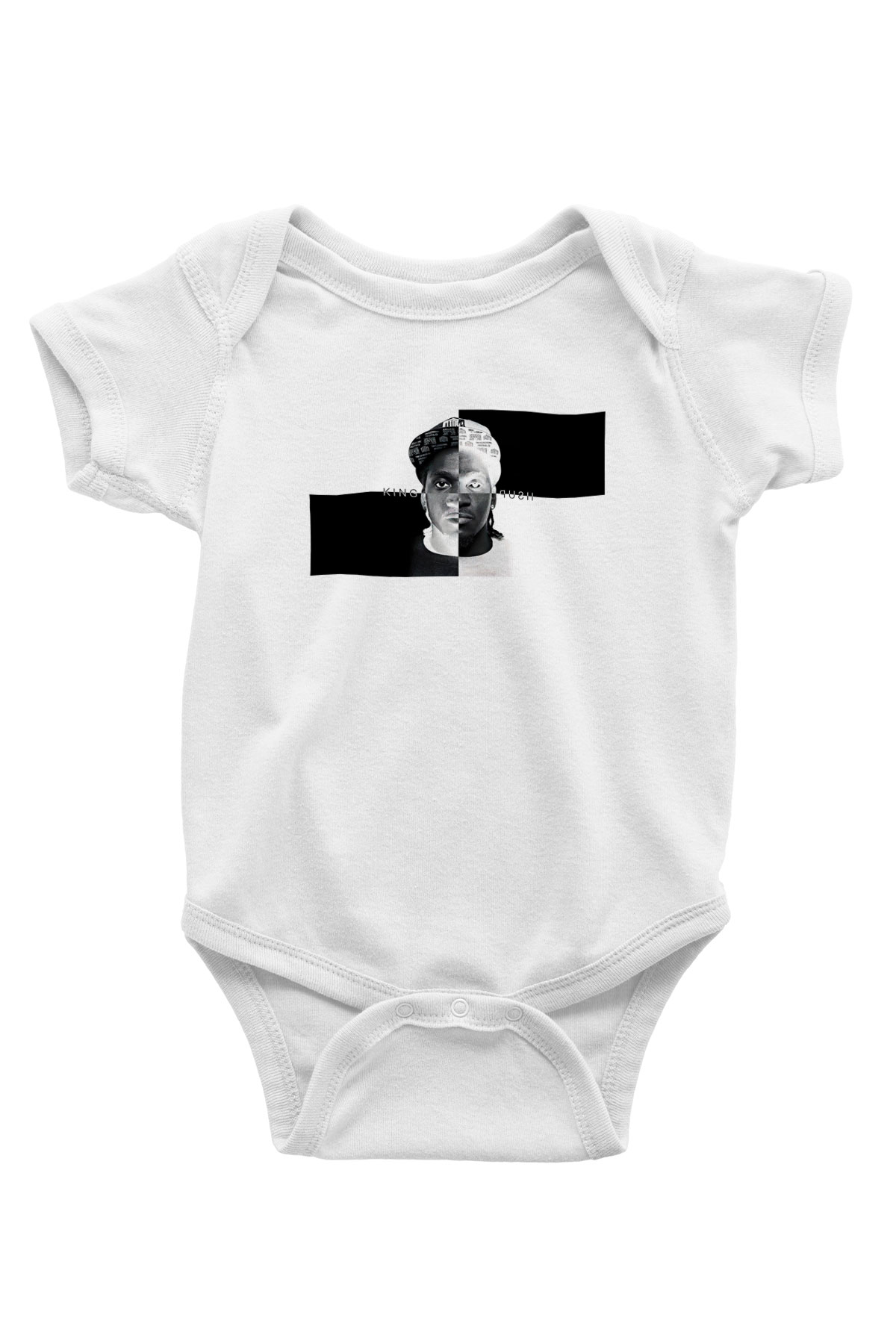 Pusha T Baskılı Beyaz Unisex Bebek Body - Zıbın